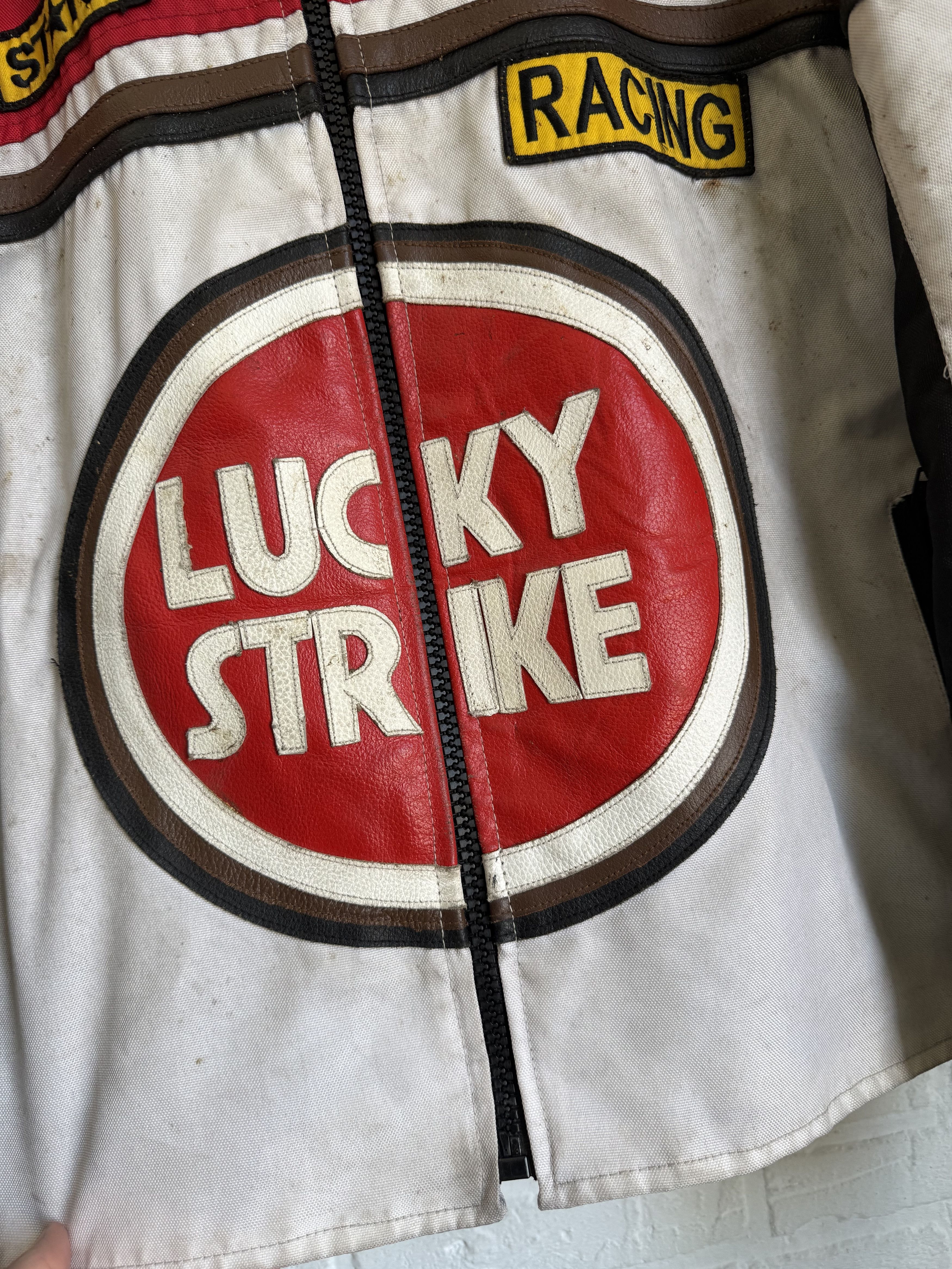 Vintage Vintage Lucky Strike Racing Jacket Moto Biker Leather Size US L / EU 52-54 / 3 - 10 Thumbnail