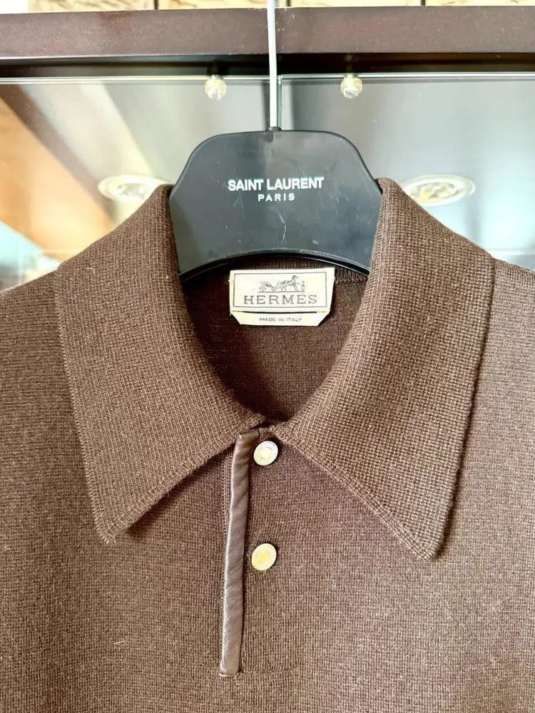 Hermes Hermes Knitwear Long Sleeves Polo-2507 Size US S / EU 44-46 / 1 - 3 Thumbnail