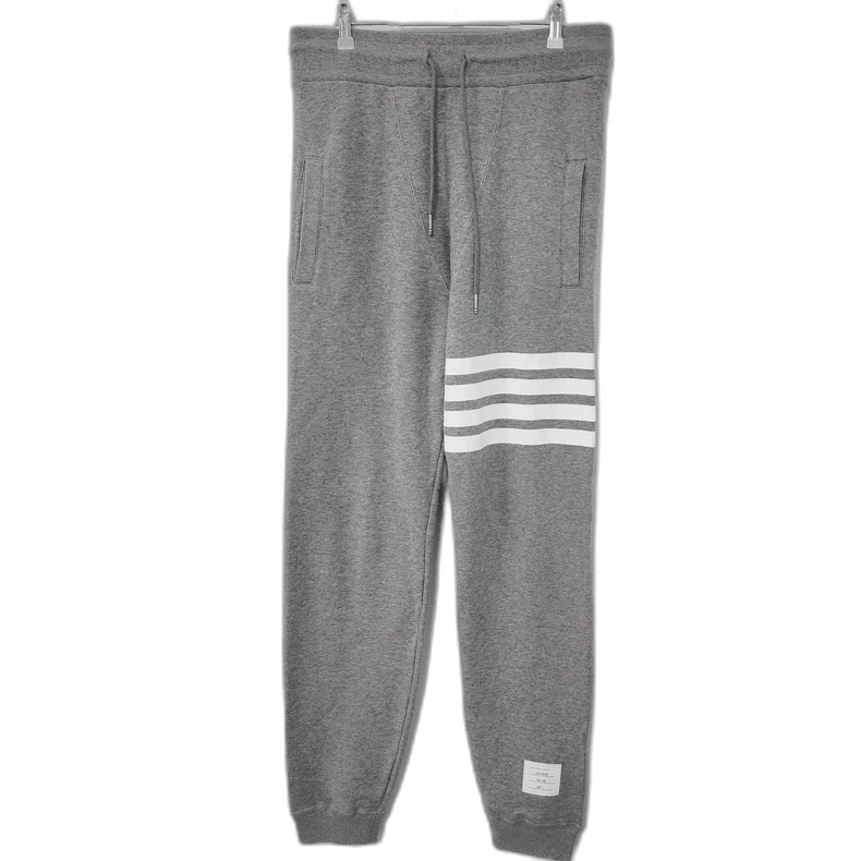 Thom Browne Thom Browne Gray Sweatpants with Stripes Size US 26 / EU 42 - 1 Thumbnail