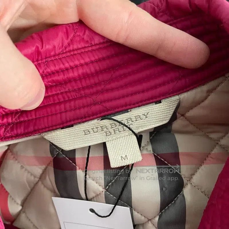 Burberry Burberry Quilted Red Cotton Women's Jacket. Size M / US 6-8 / IT 42-44 - 3 Thumbnail