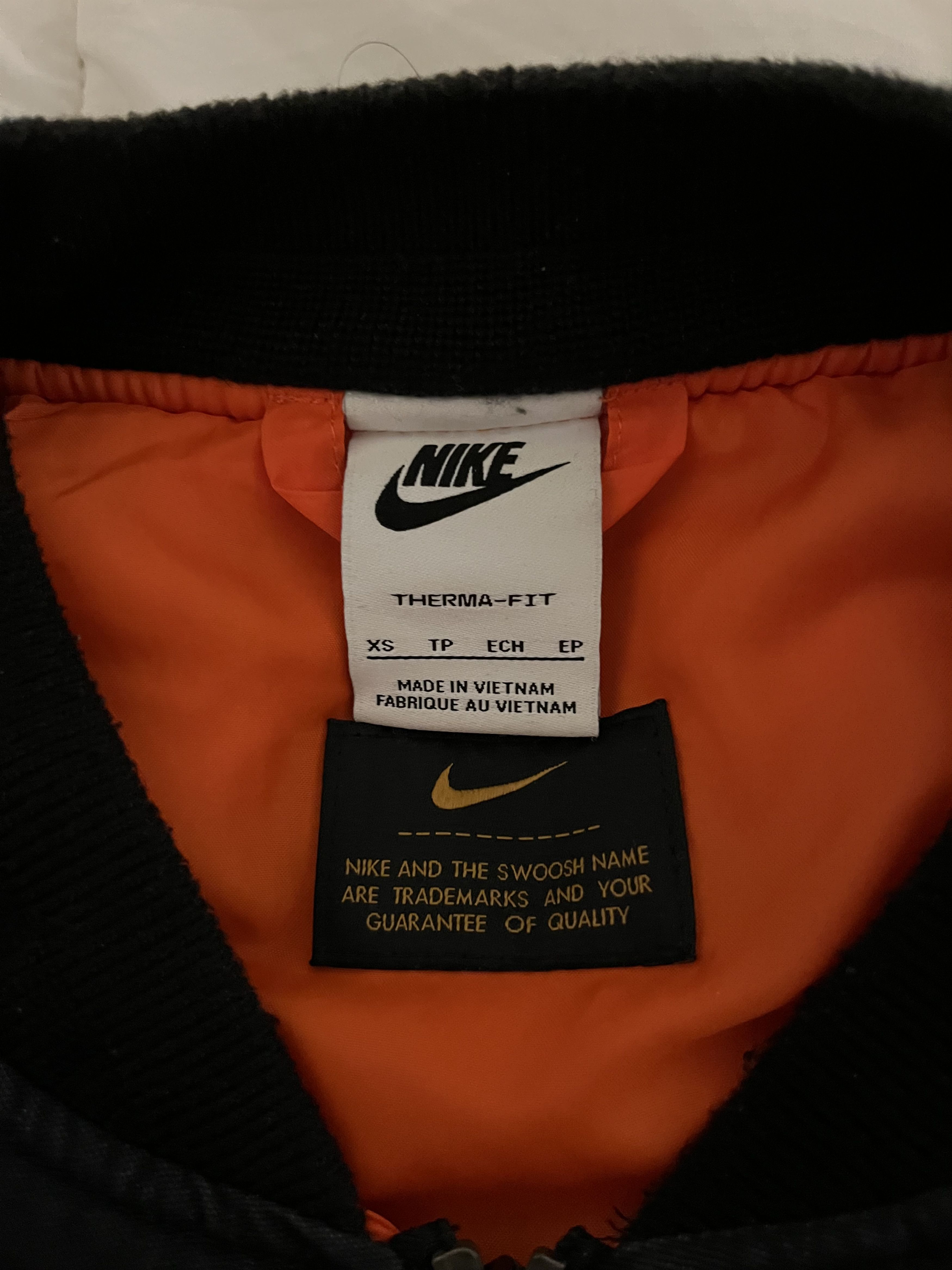 Nike Nike Bomber Jacket Navy Size US XS / EU 42 / 0 - 3 Thumbnail