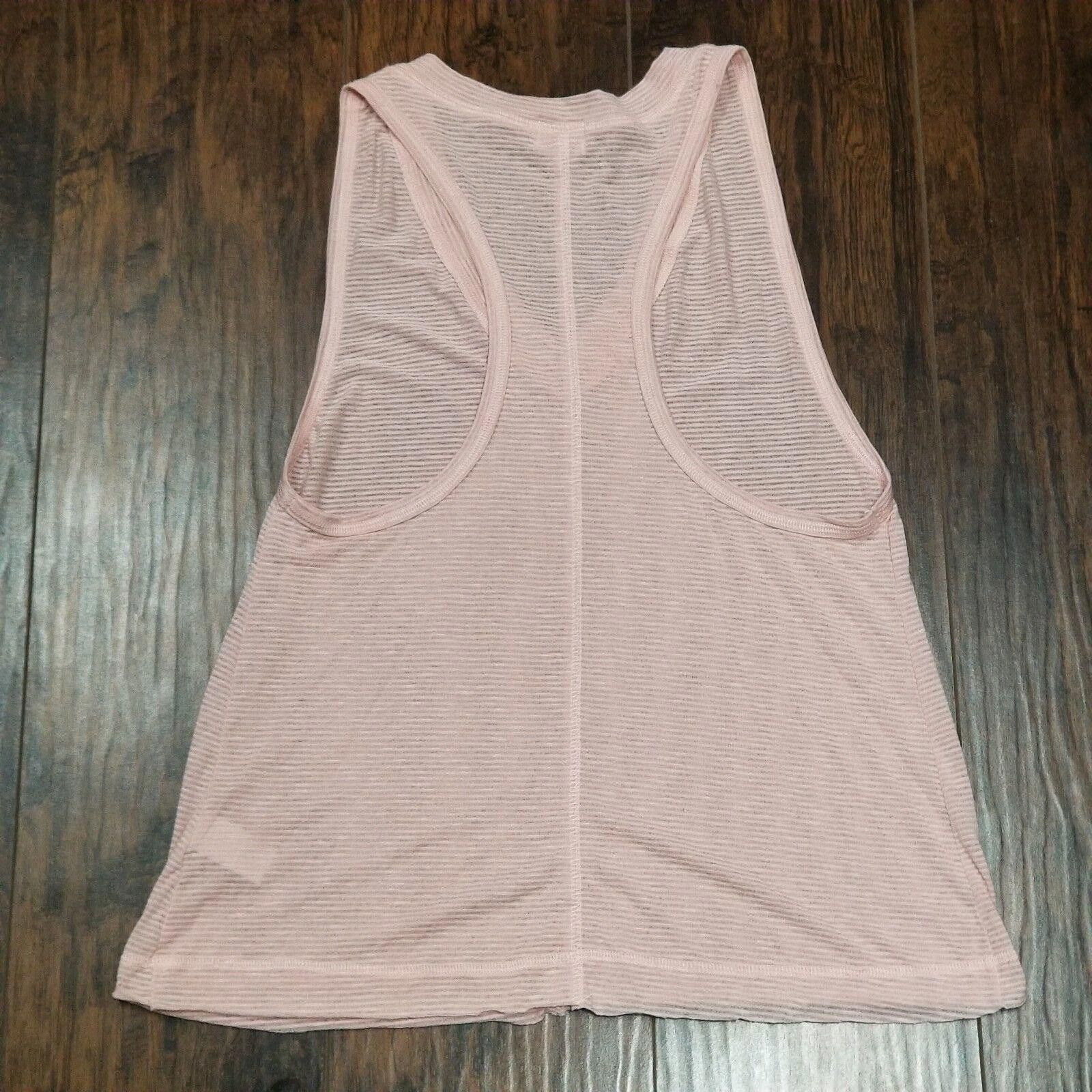 Designer Honey Punch Basics Tank Top Medium Mauve Pink Striped Sheer Size M / US 6-8 / IT 42-44 - 3 Thumbnail