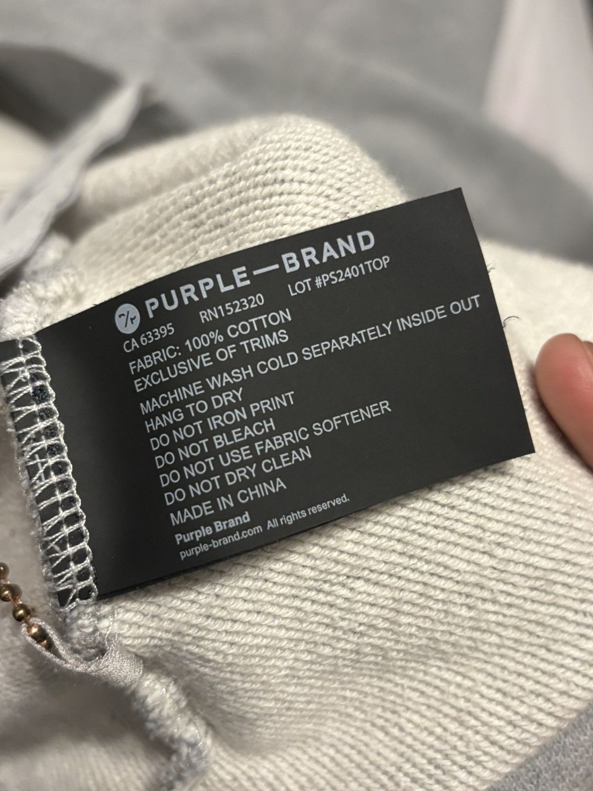 Purple Brand PURPLE BRAND Oversized Long-Sleeve Tee 'Off White' Size US S / EU 44-46 / 1 - 3 Thumbnail