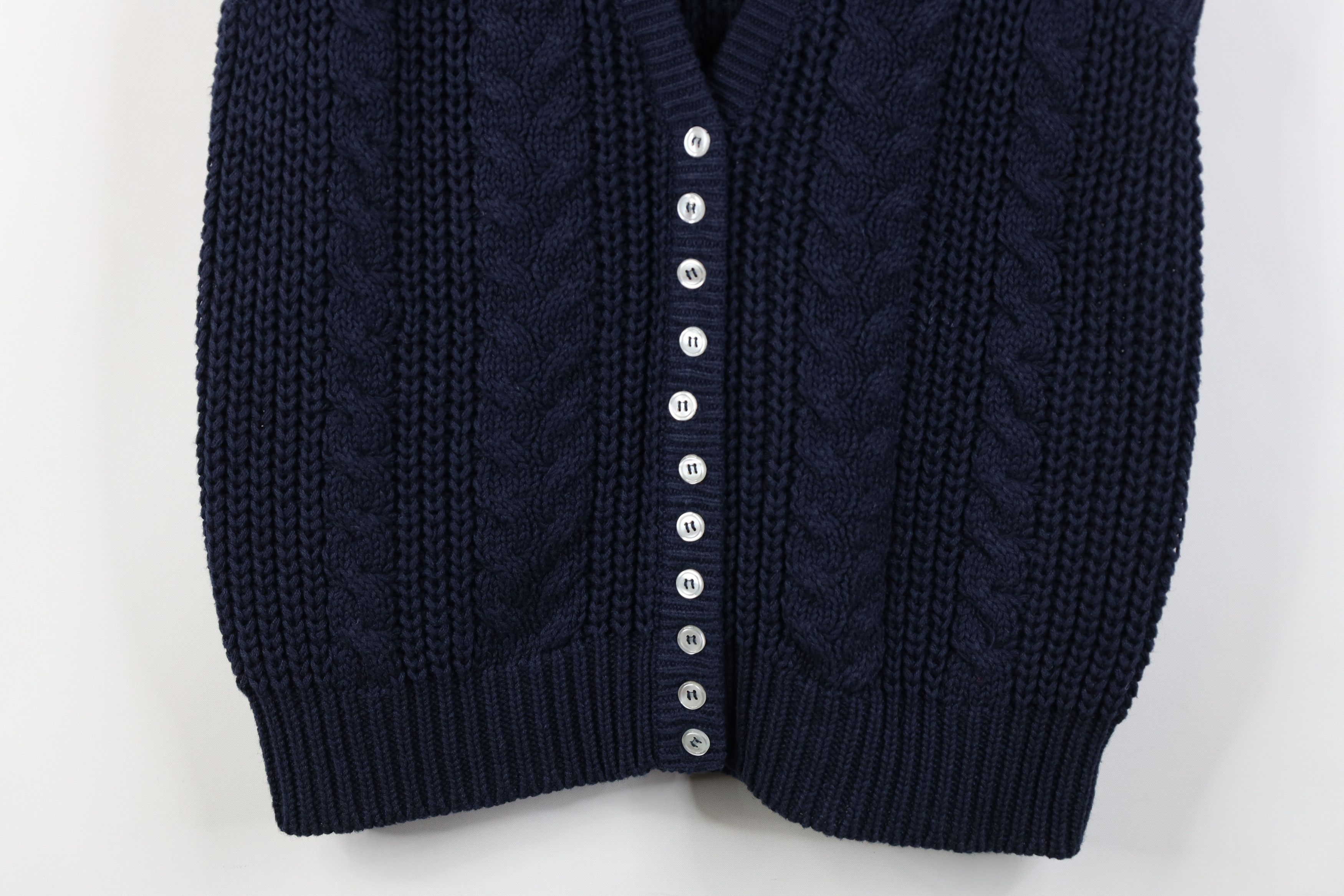 Vintage Vintage 70s Streetwear Knit Fisherman Cardigan Sweater Vest Size M / US 6-8 / IT 42-44 - 3 Thumbnail
