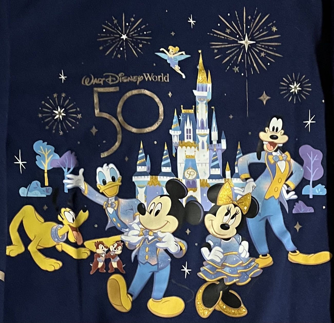 Disney Disney World 50th Anniversary Zip Up Hoodie Mickey Minnie Size XL / US 12-14 / IT 48-50 - 3 Thumbnail