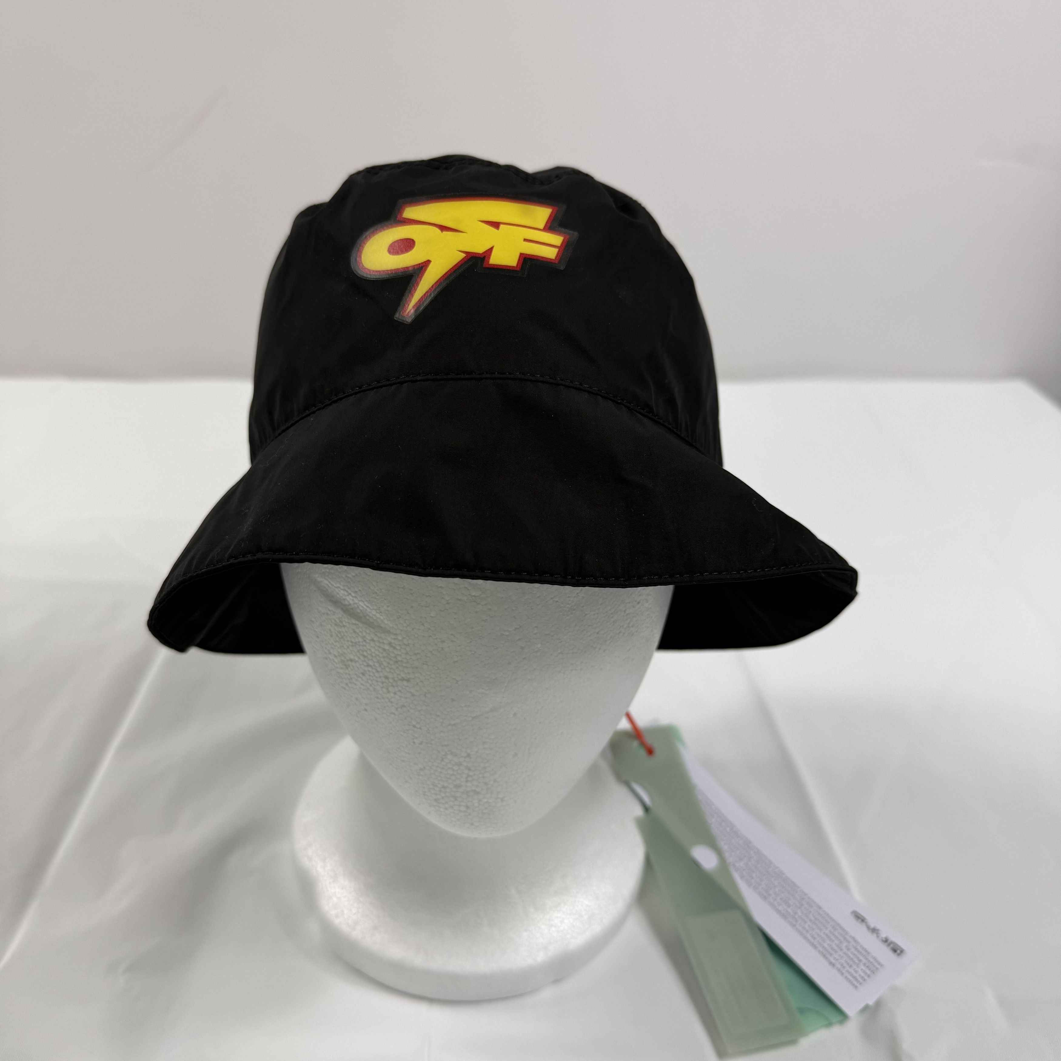 Off-White Off-White Black Bucket Hat Yellow Logo Patch O/S NEW Size ONE SIZE - 2 Thumbnail