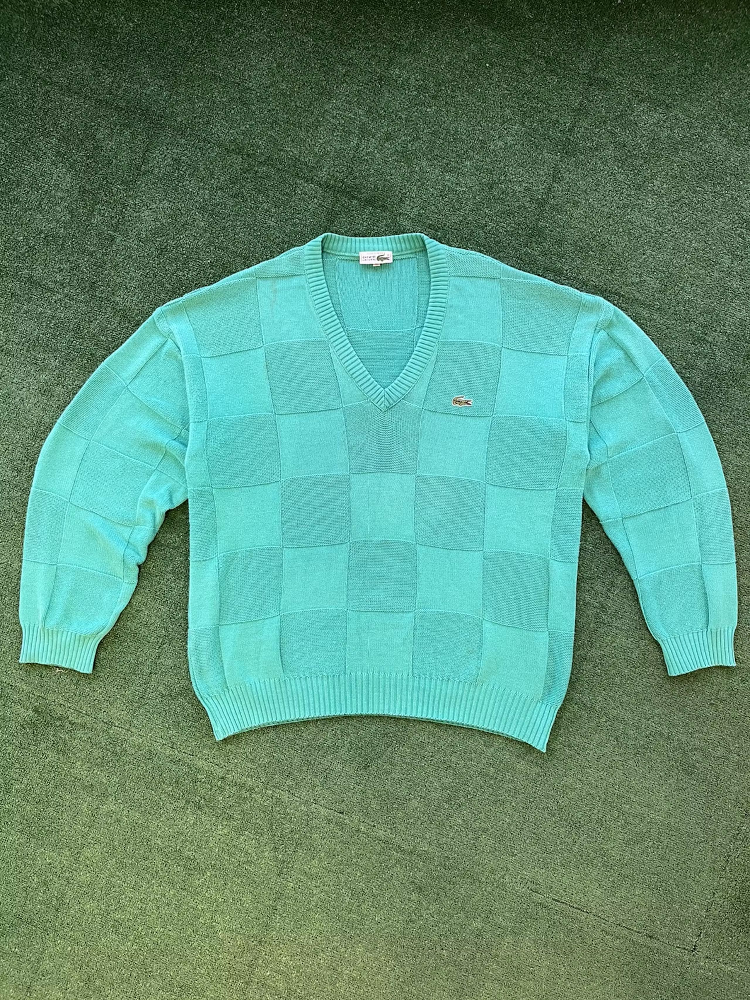 Pre-owned Lacoste X Vintage 90's Lacoste Chemise Knit Baggy Sweater Japan Y2k In Mint
