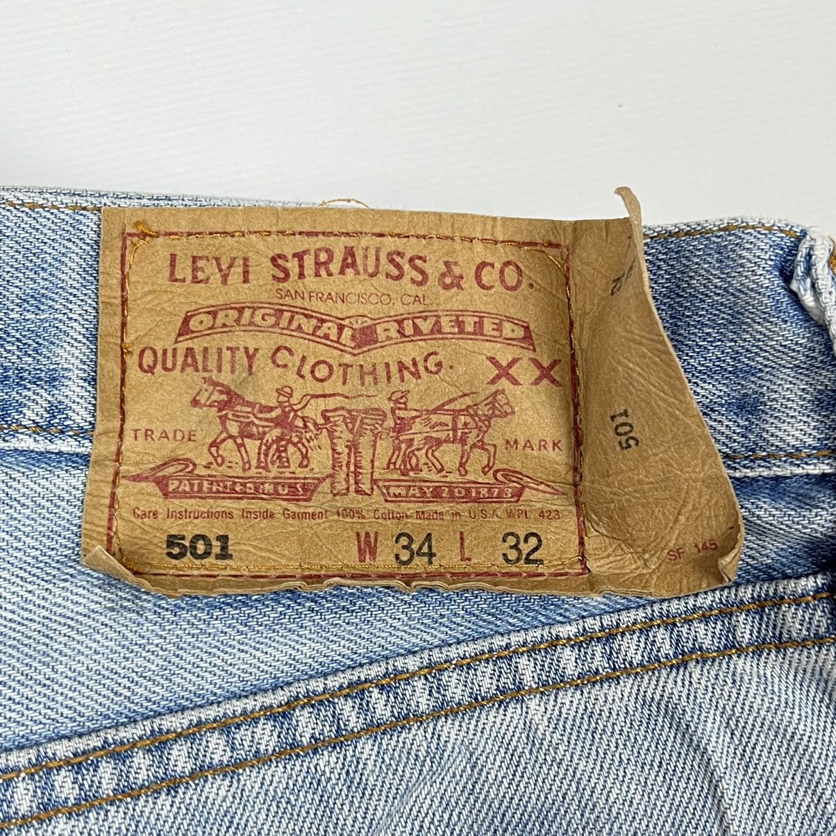 Japanese Brand × Levi's 🔥Vintage 34x32 Levis Denim 501 Made In Usa Jeans pants Size US 34 / EU 50 - 6 Thumbnail