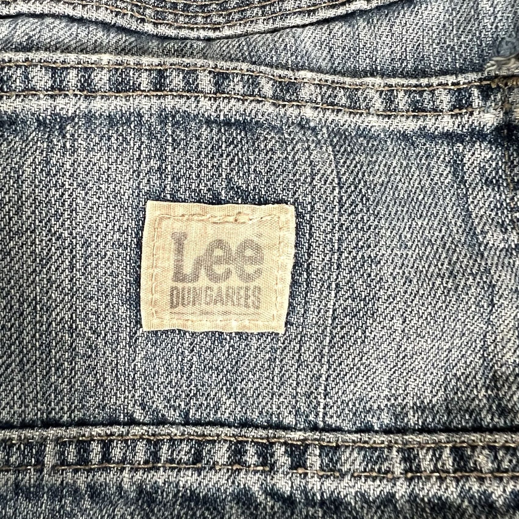Lee Lee Jeans Y2K Carpenter Denim Wide-Leg Distressed 34x30 Mens Blue Cotton Denim Jeans Size US 34 / EU 50 - 3 Thumbnail