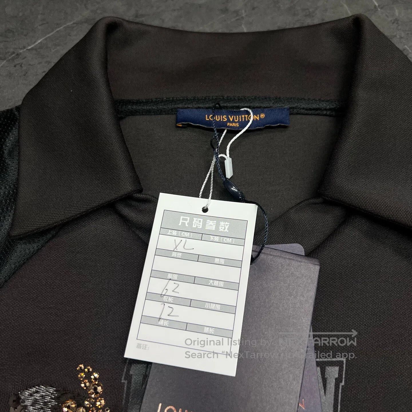 Louis Vuitton Louis Vuitton Logo print with diamond studs short-sleeve| Size US XL / EU 56 / 4 - 4 Thumbnail