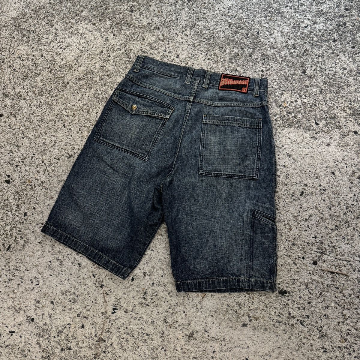 Vintage Y2K Kikwear Denim Cargo Pocket Shorts Grunge Jnco Skater Size US 34 / EU 50 - 10 Thumbnail