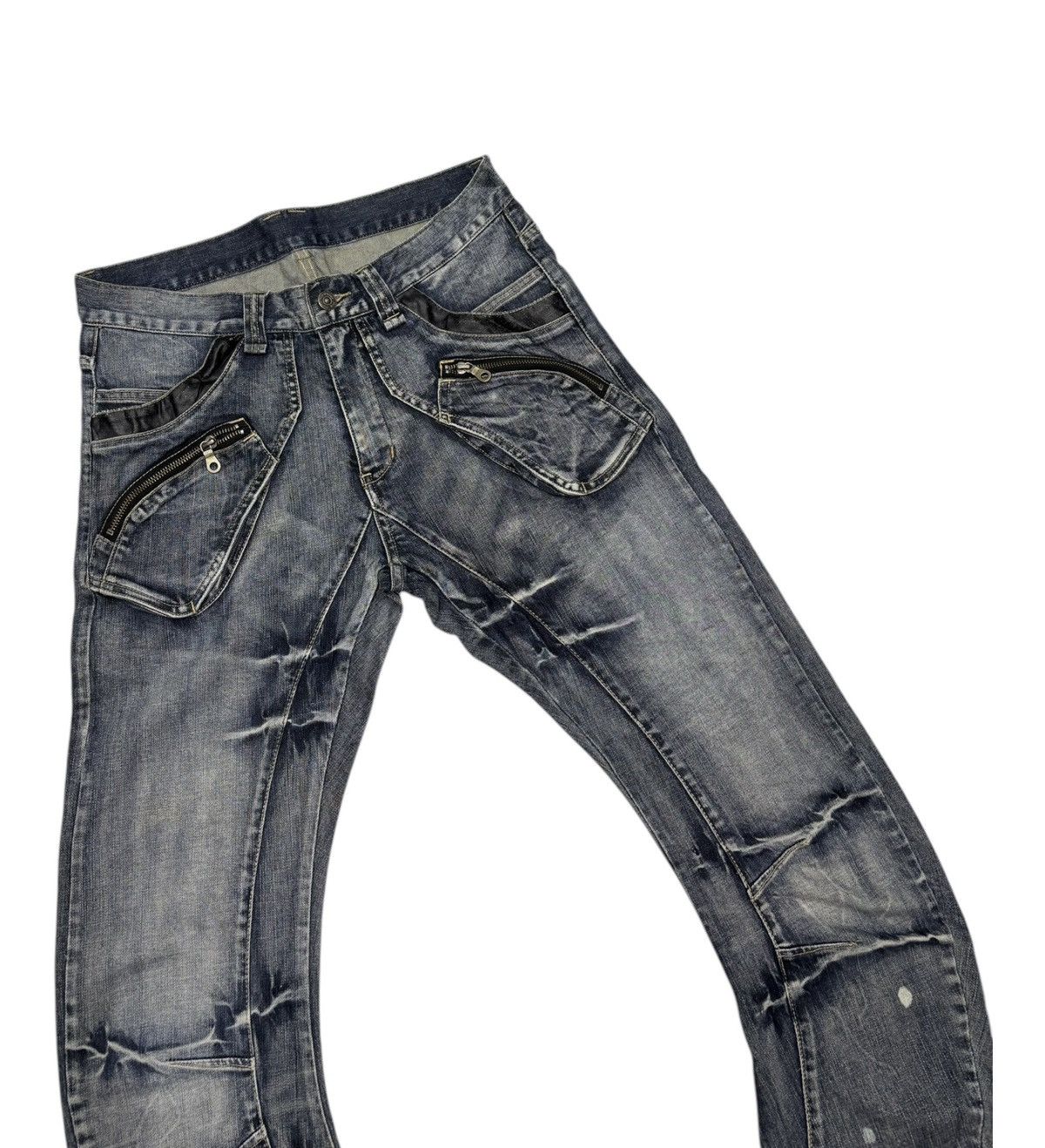 Kapital 🔥PPFM AW2011 CURVE DENIM MULTI ZIPPER POCKET JEANS Size US 32 / EU 48 - 5 Thumbnail