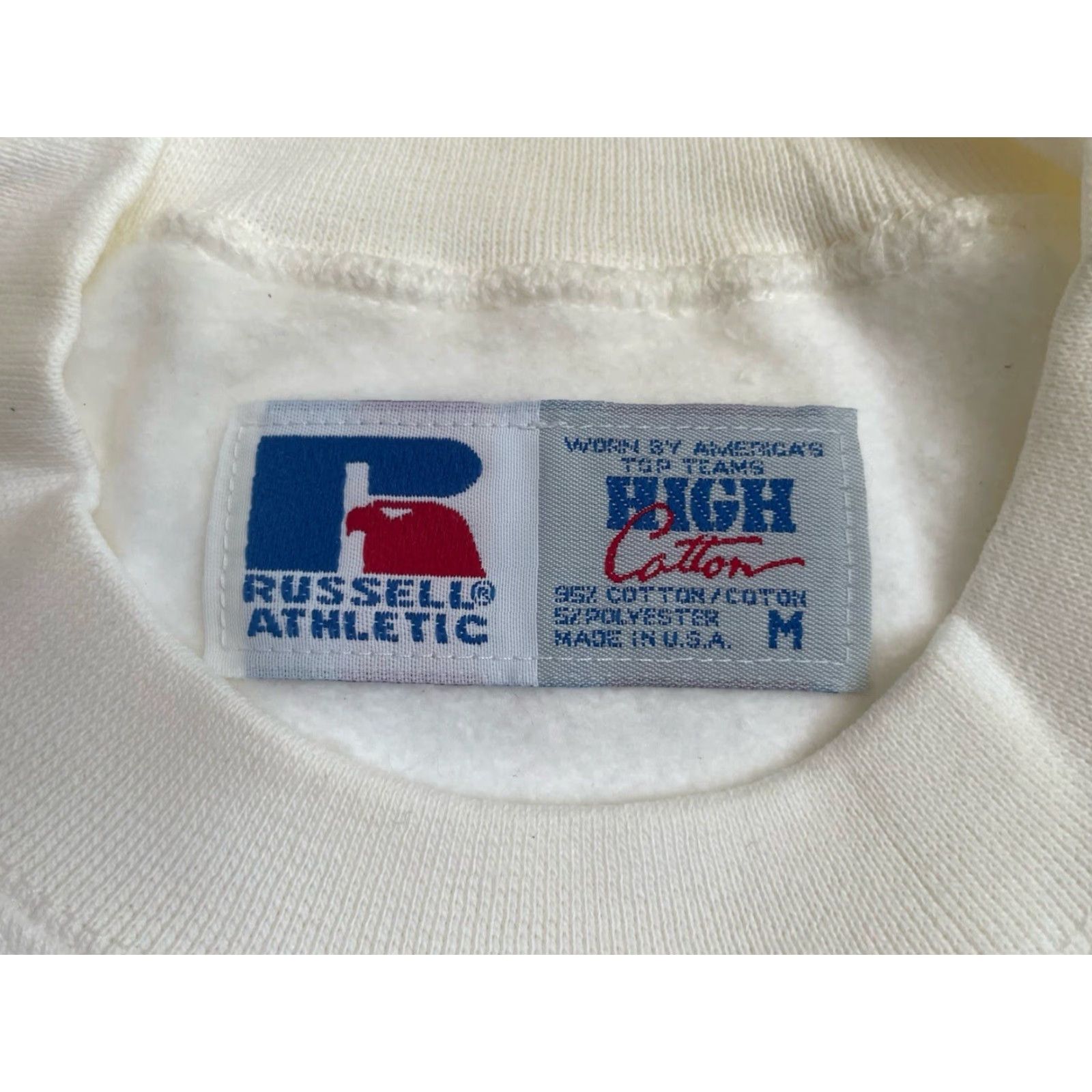 Russell Athletic vintage russell high cotton crewneck sweatshirt mens M white 90s deadstock NWT Russell Athletic Sweatshirt Crew Mens Size US M / EU 48-50 / 2 - 6 Thumbnail