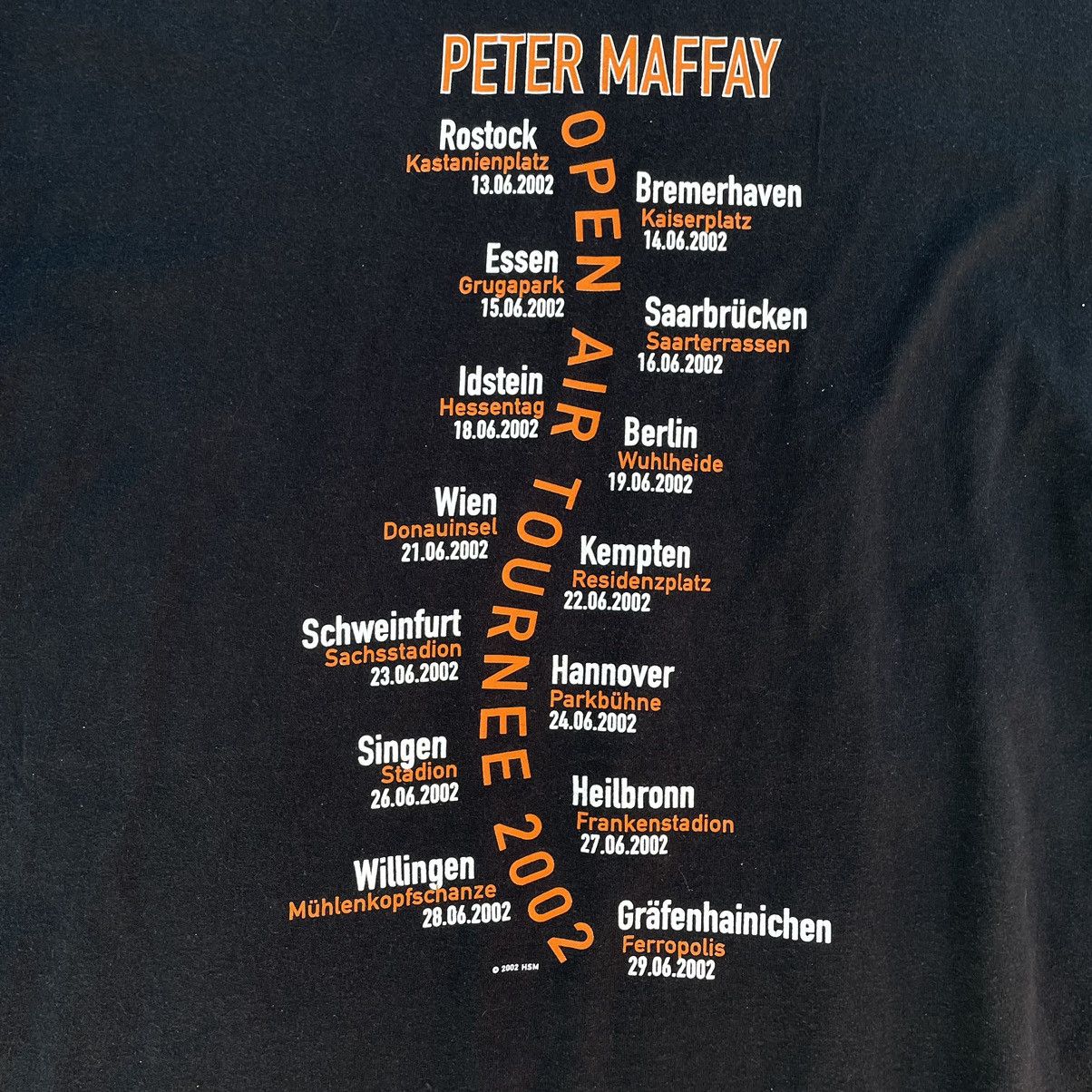 Band Tees × Vintage Vintage Peter Maffay 2001 T-shirts Band Tee Size XL Black Size US XL / EU 56 / 4 - 8 Thumbnail