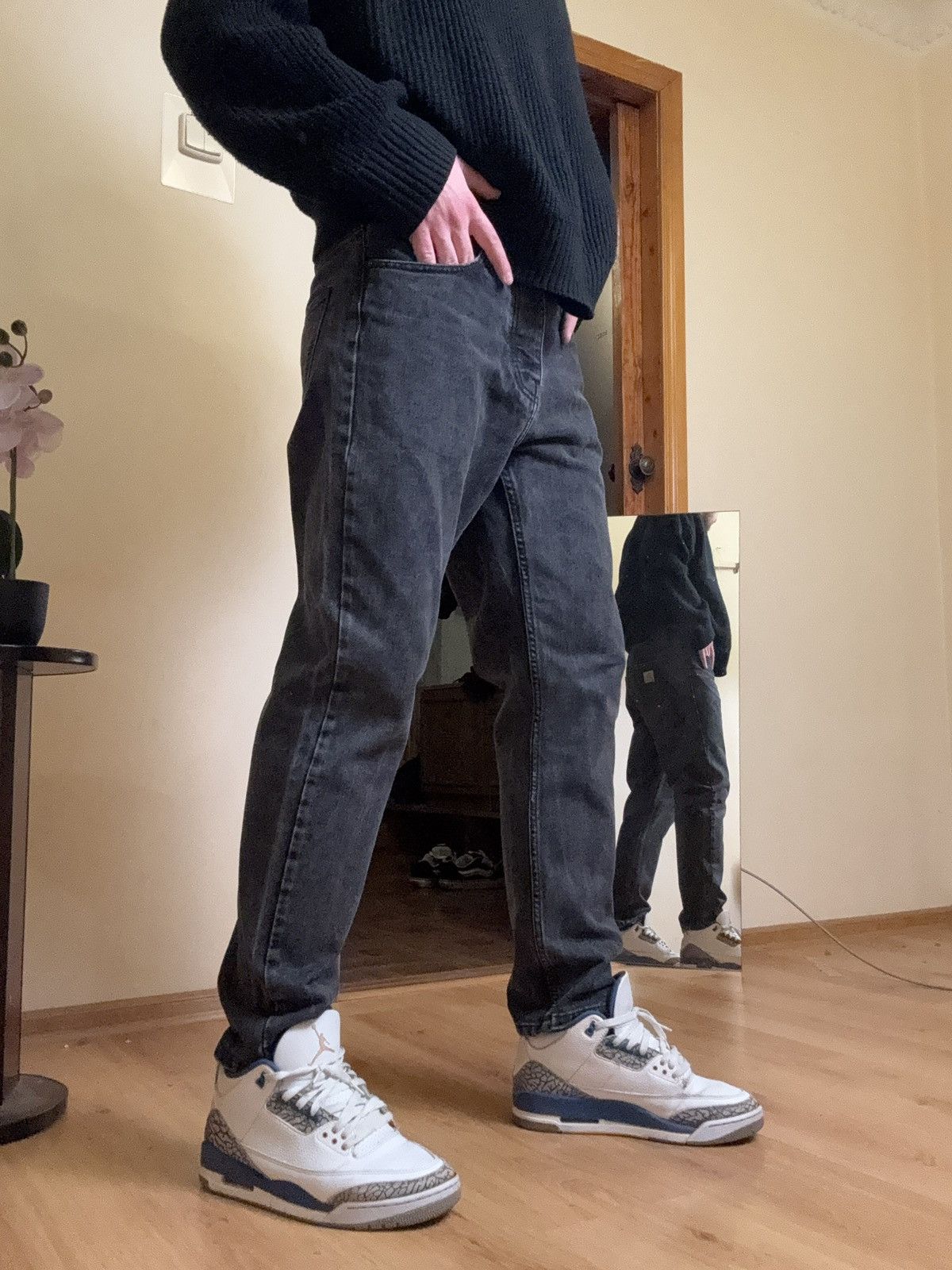 Carhartt Wip Carhartt WIP Newel Pants Denim Men Black 31 L Washed Jeans Size US 31 - 13 Thumbnail