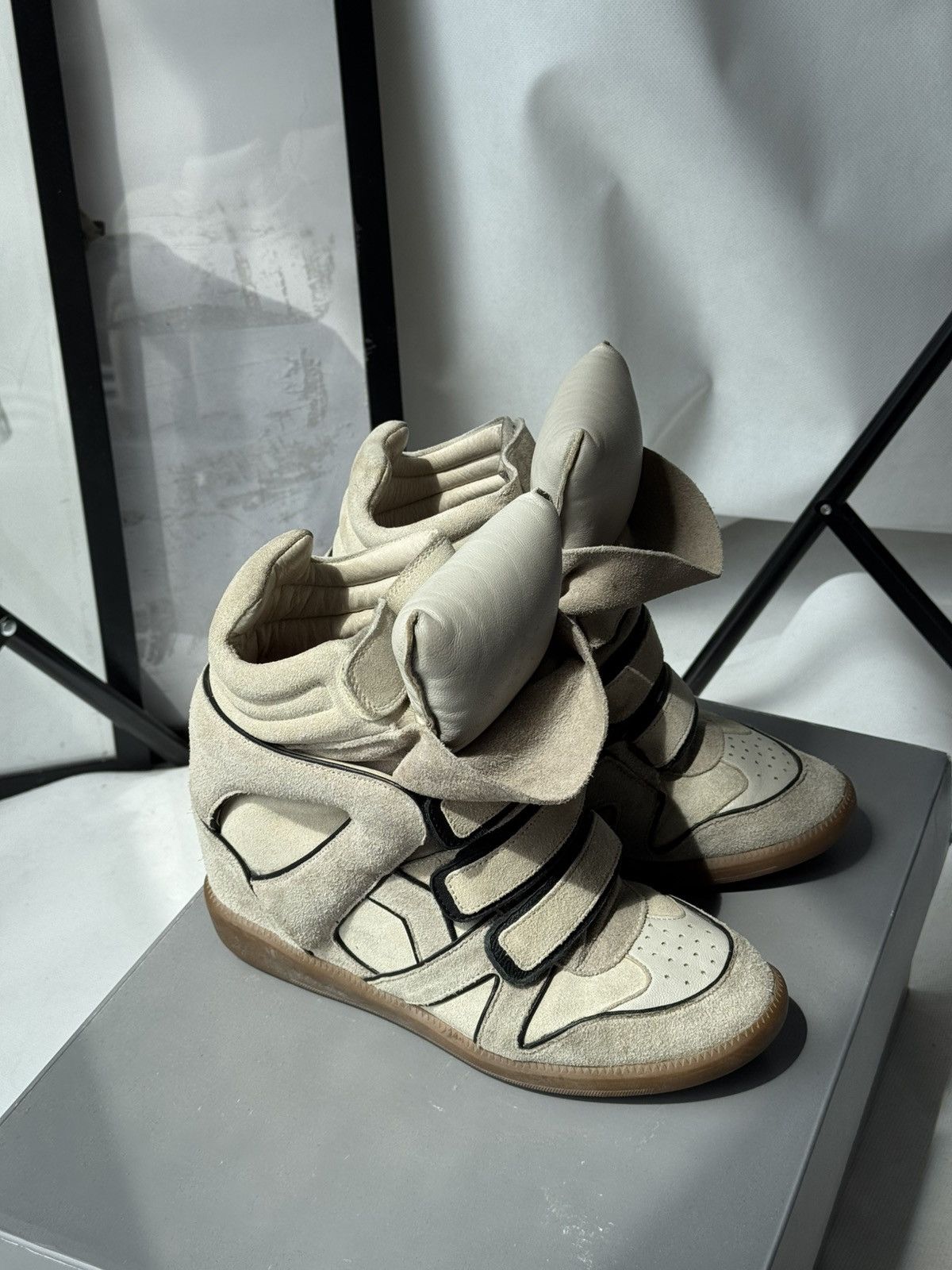 Isabel Marant Rare Isabel Marant Bekett sneakers shoes beige Suede Wedge Size US 8 / IT 38 - 3 Thumbnail
