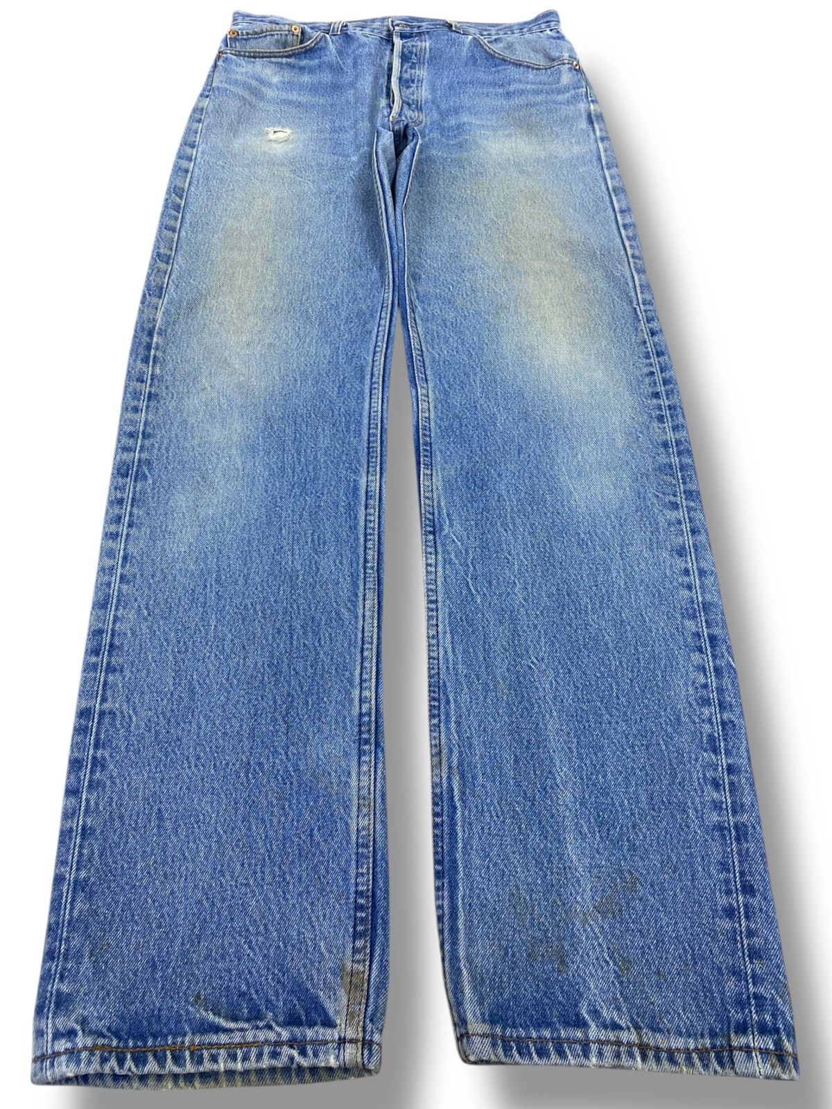 Levi's Levi’s Faded Wash Whiskered Style Straight Leg Jeans Size US 32 / EU 48 - 1 Thumbnail