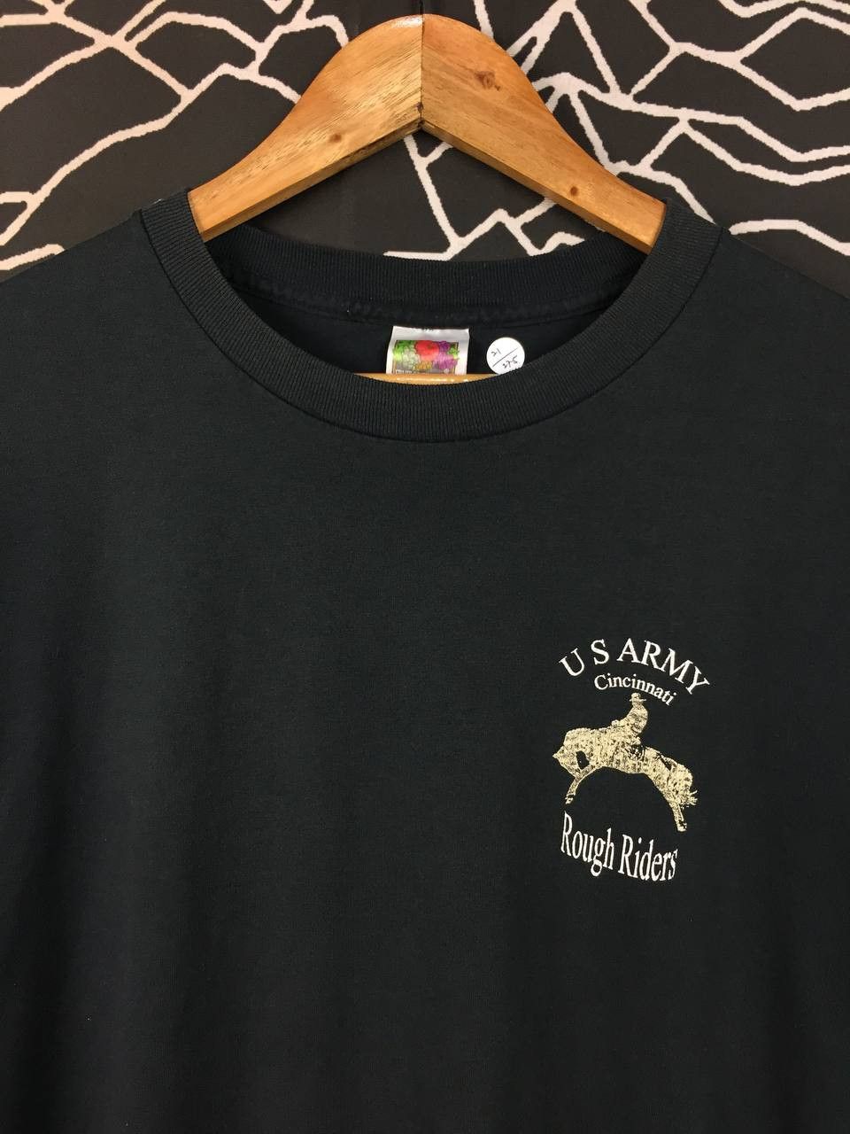 Vintage Vtg 90s 00s US Army Cincinnati Rough Riders Tee Size US L / EU 52-54 / 3 - 7 Thumbnail