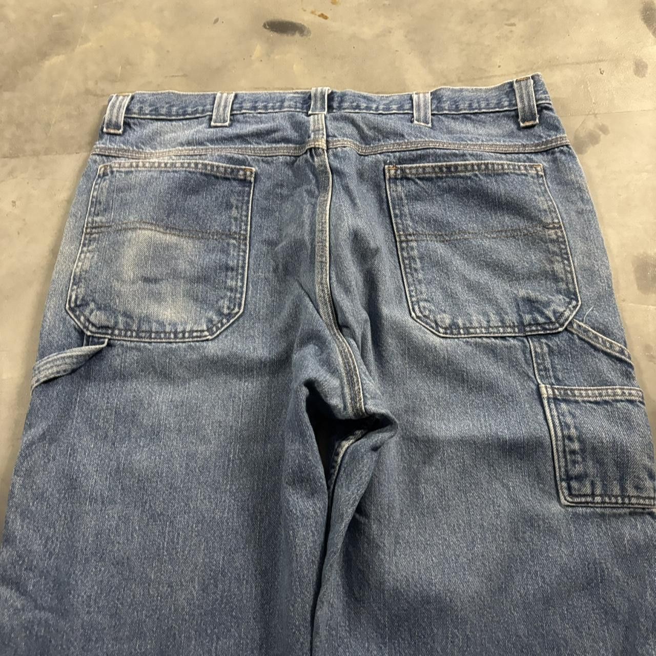 Vintage Crazy Vintage Y2K/2000s Baggy Faded Light Wash Carpenter Denim Jeans! 38x30 Size US 38 / EU 54 - 7 Thumbnail