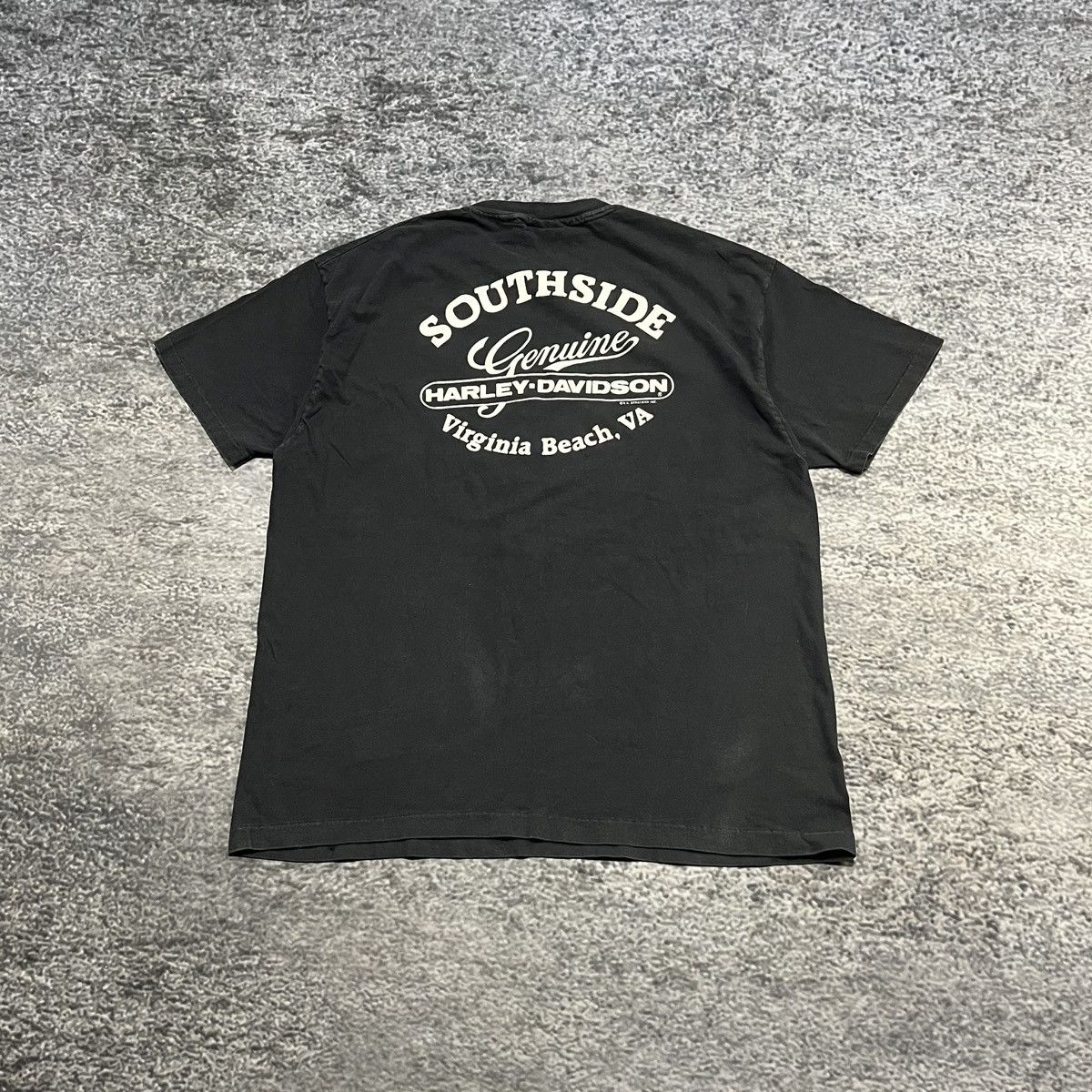 Harley Davidson Vintage Faded Harley Davidson Big Logo Biker Tee Shirt XL Size US XL / EU 56 / 4 - 2 Thumbnail