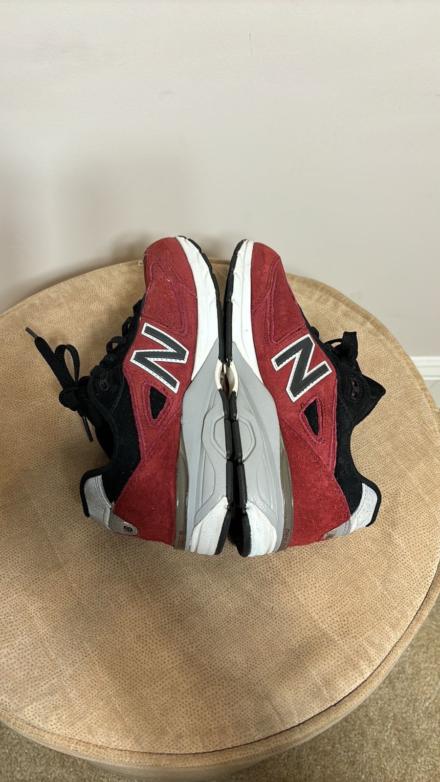 New Balance New Balance 990v4 Dark Red KJ990R4G Size US 5.5 / EU 38 - 5 Thumbnail