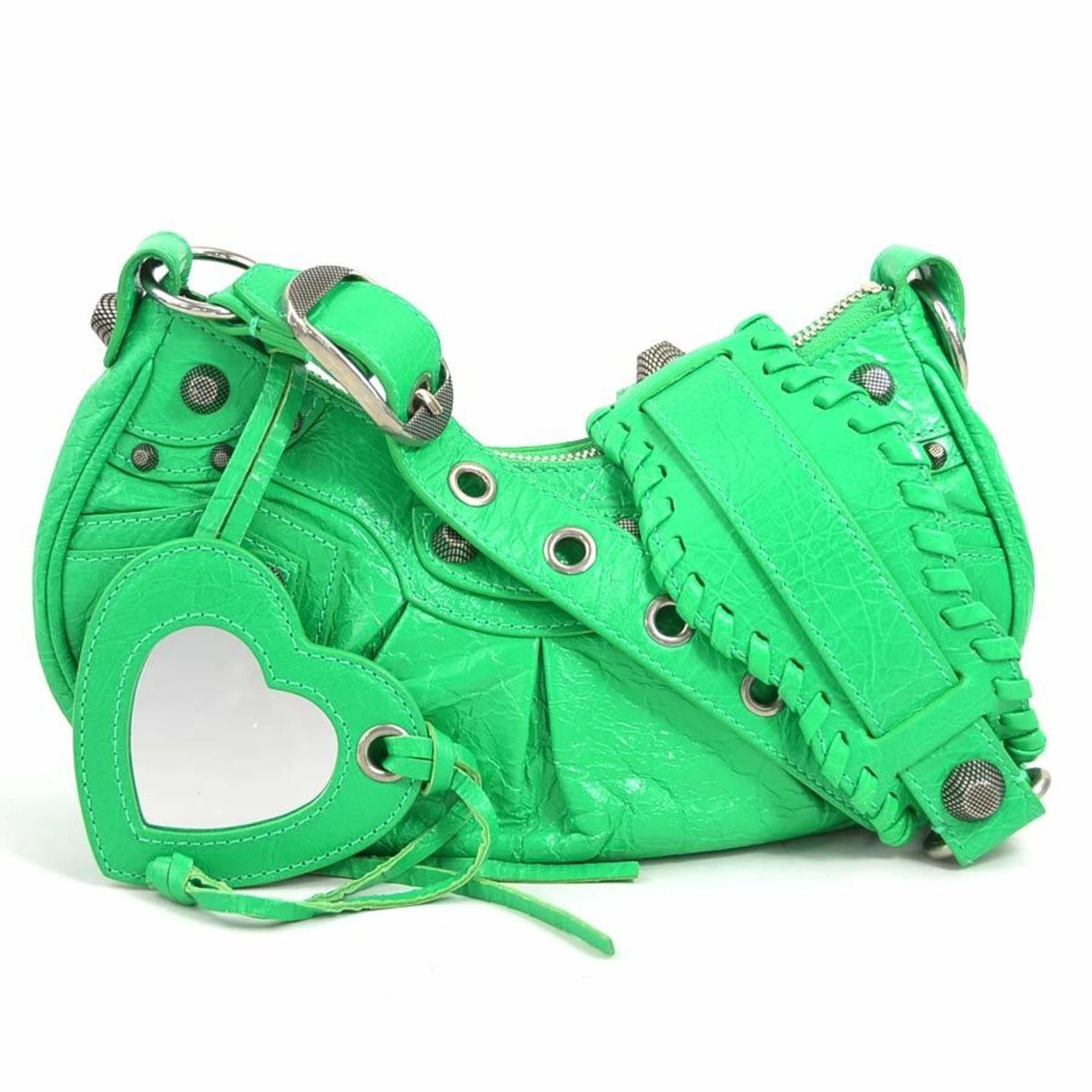 Balenciaga Shoulder Bag Le Cagoule Xs Green Women's 90099K