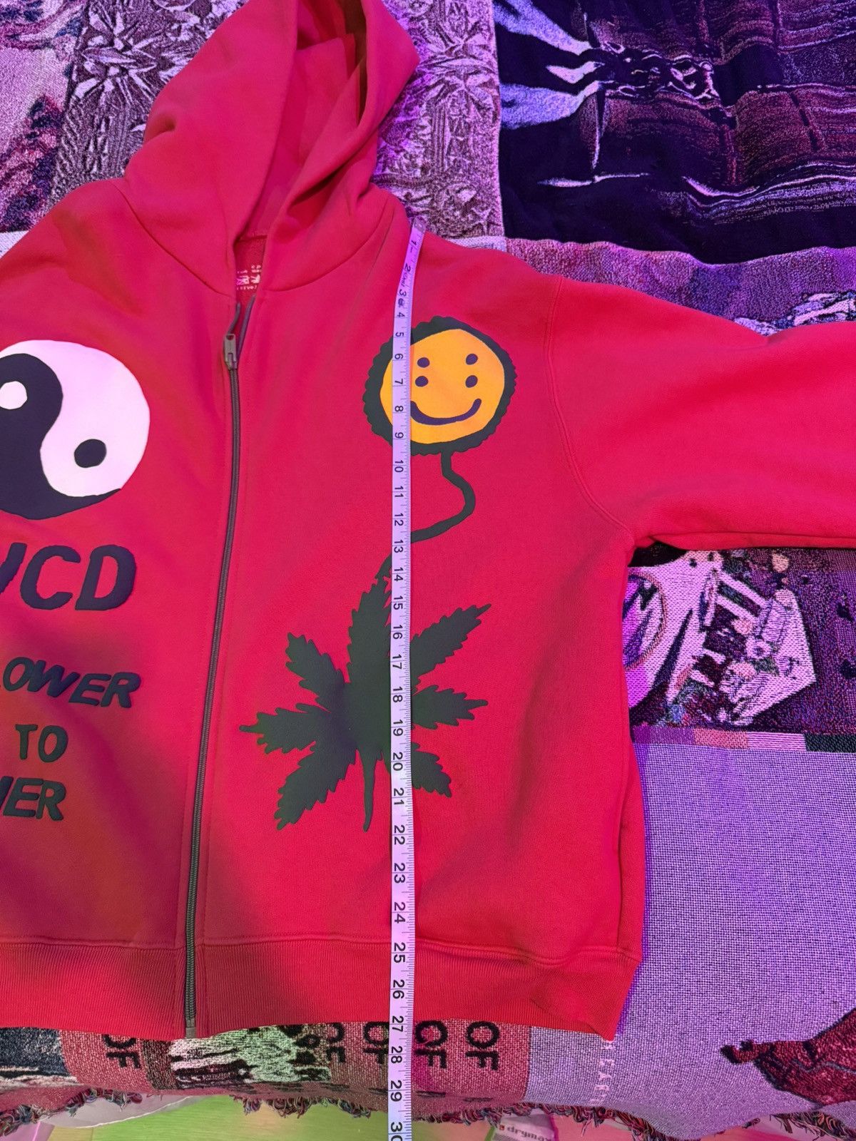 CPFM Earth First Red Zip Hooded Sweatshirt
