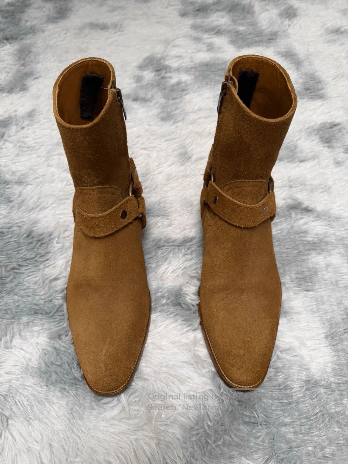 Saint Laurent Paris Sz 41 Saint Laurent Paris Suede Metal Buckle Boots. Size US 8 / EU 41 - 5 Thumbnail