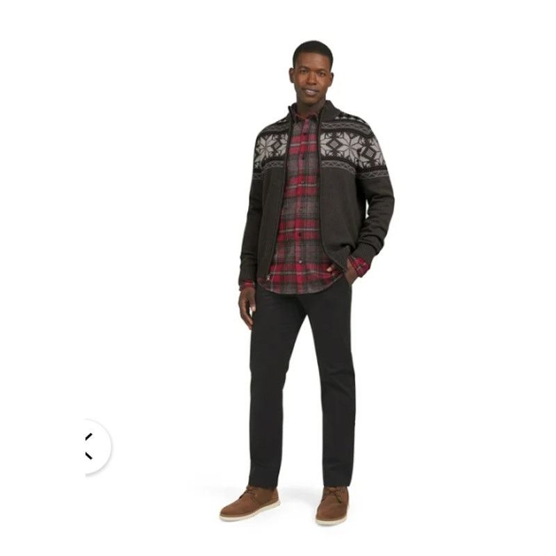 Chaps Chaps Men's Full Zip Holiday Sweater LARGE Size US L / EU 52-54 / 3 - 5 Thumbnail