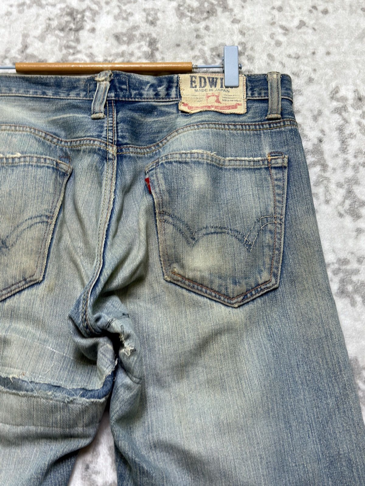 Edwin Vintage Edwin Distressed Mud Wash Denim Jeans Size US 33 - 13 Thumbnail