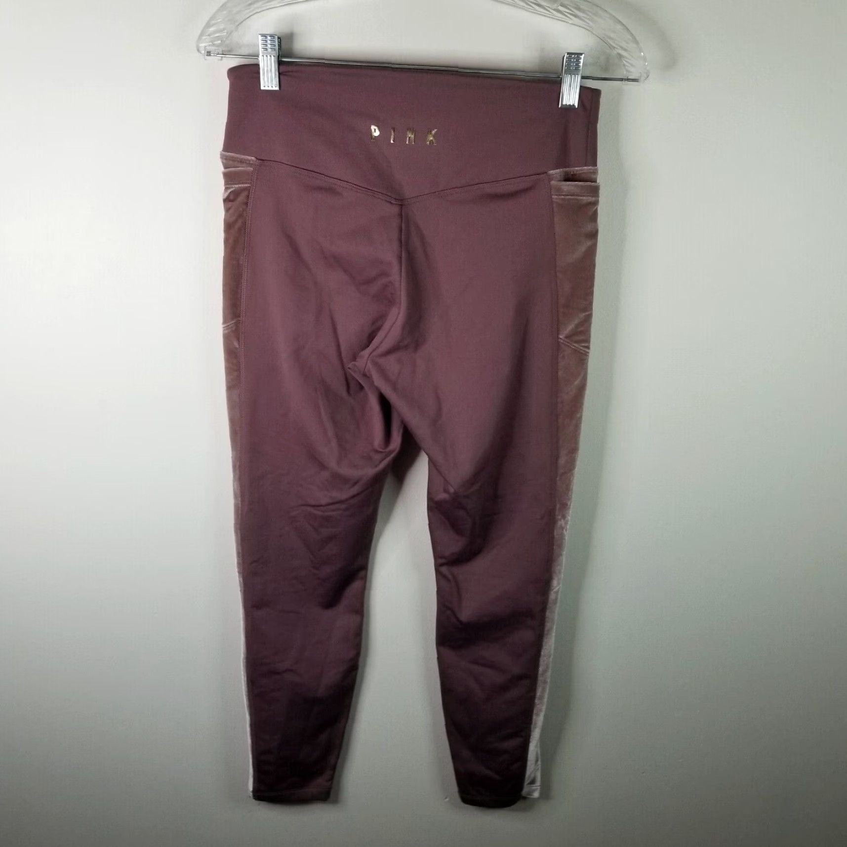 Victoria's Secret Victoria's Secret Velvet Compression Yoga Pants Purple Women's Medium Size 32" / US 10 / IT 46 - 4 Thumbnail