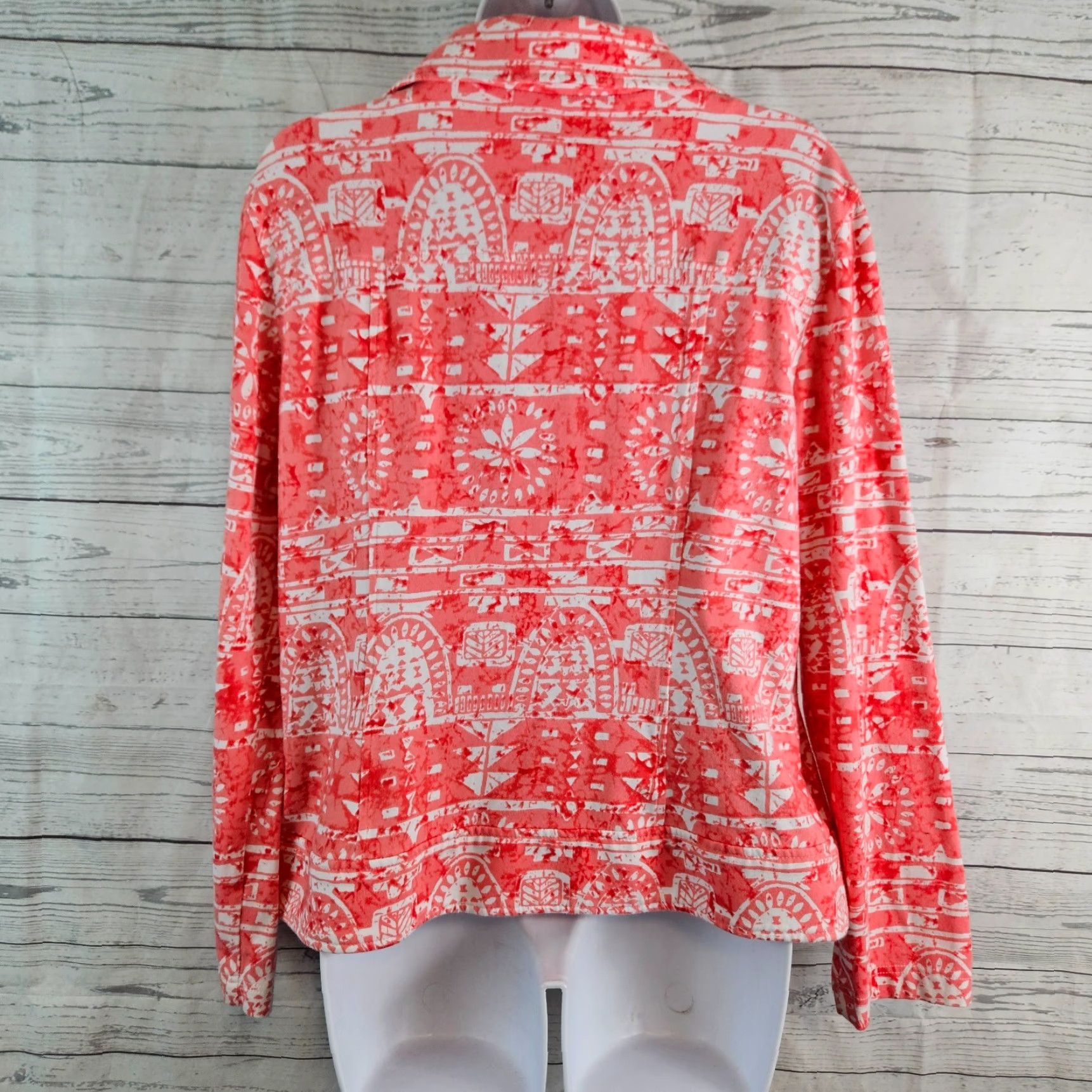 Pinko Clara Sun Woo Womens Jacket Sz Large Pink White Full Zip Casual Shirt? Size L / US 10 / IT 46 - 3 Thumbnail
