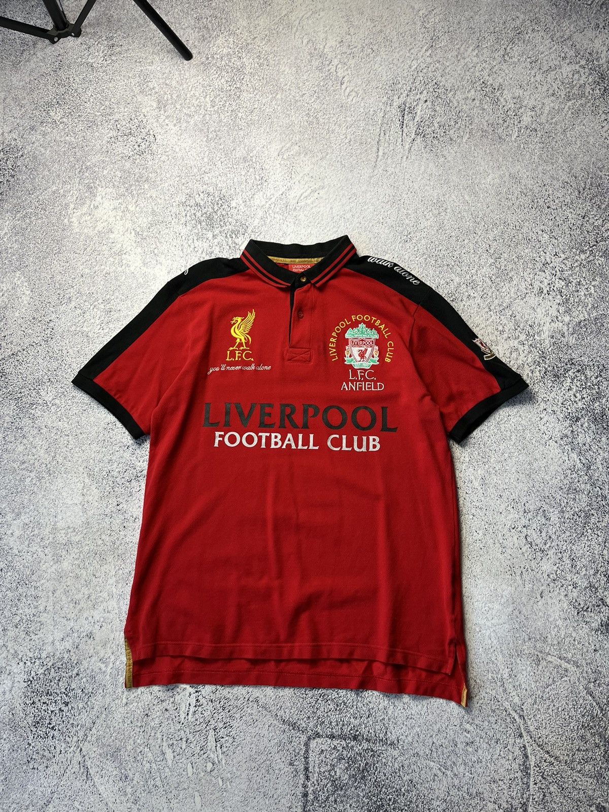 Vintage Vintage Liverpool Soccer Polo Big Logo Rare Size L Size US L / EU 52-54 / 3 - 1 Thumbnail