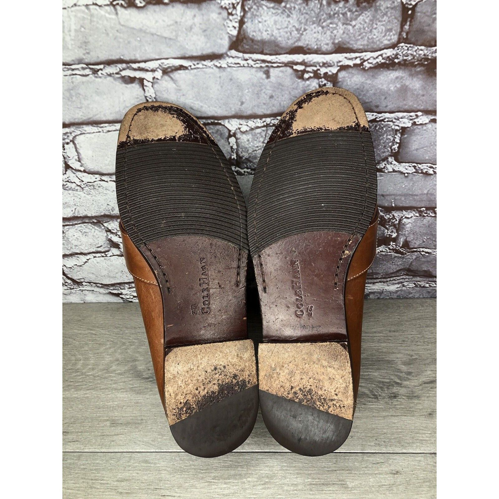 Cole Haan Cole Haan Brown Leather Slip On Penny Loafers Dress Shoes Me Size US 13 / EU 46 - 23 Thumbnail