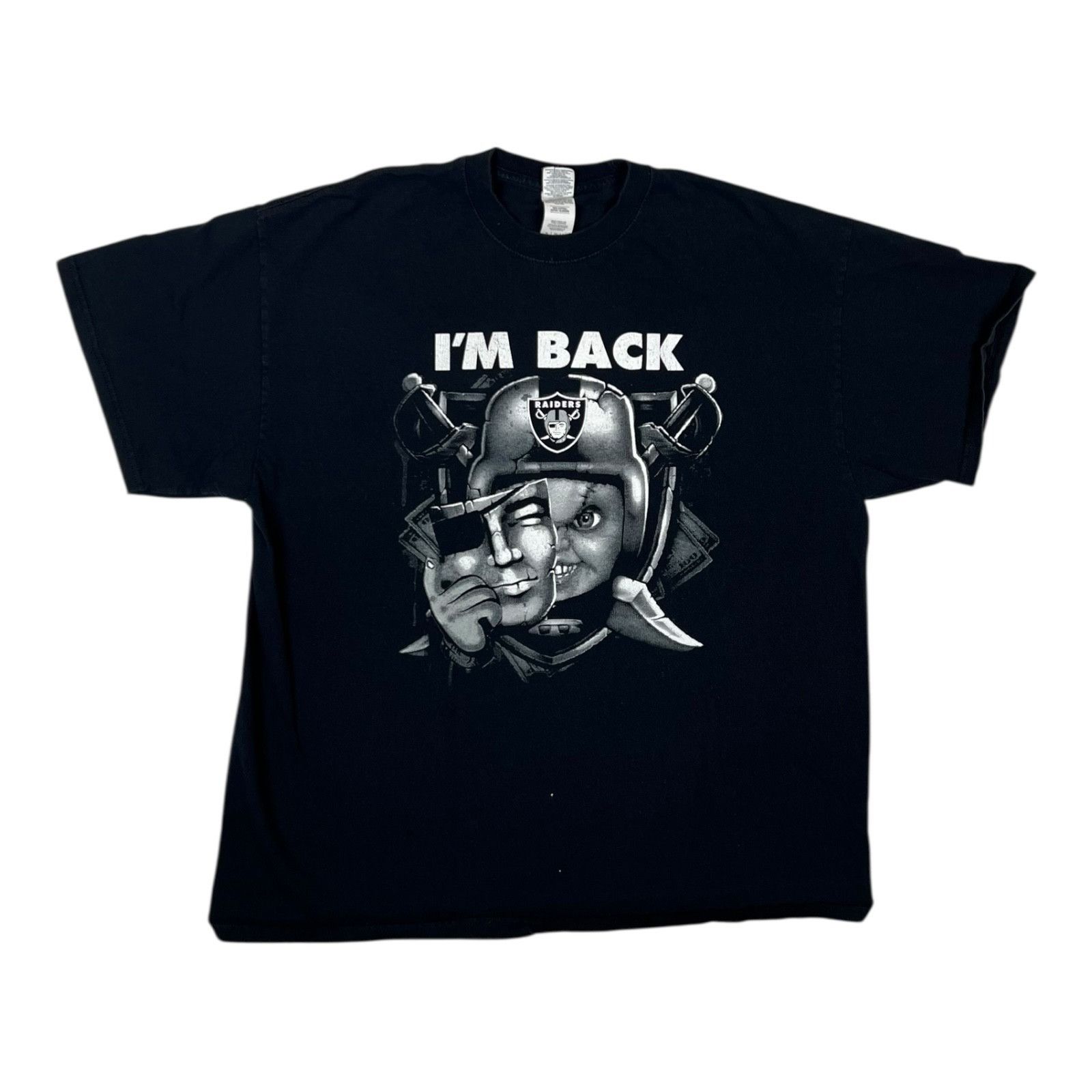 Gildan Vintage Oakland Raiders T-Shirt Size XL Y2K Raider Nation Ch Size US XL / EU 56 / 4 - 2 Thumbnail