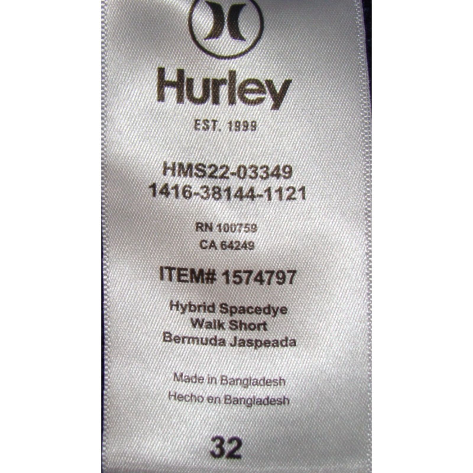 Hurley NWT Hurley Hybrid Walk Shorts Men's 32 9.5 Regular Fit Blue Water Repel Stretch Size US 32 / EU 48 - 6 Thumbnail