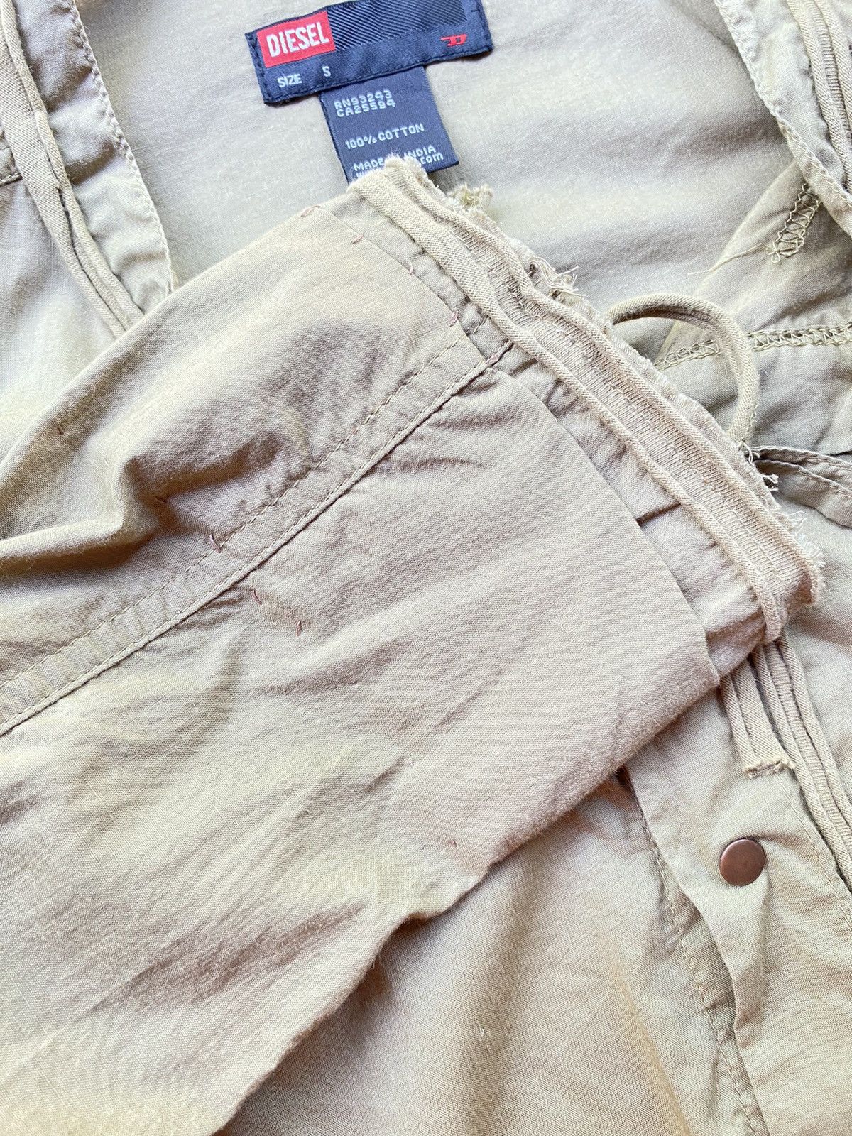Diesel Diesel Y2K khaki shirt Size S / US 4 / IT 40 - 9 Thumbnail