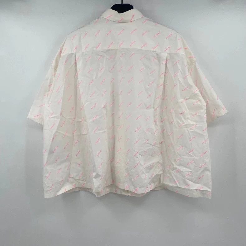Balenciaga Balenciaga Pink bullet screen shirt with short sleeves 2501 Size XS / US 0-2 / IT 36-38 - 2 Thumbnail