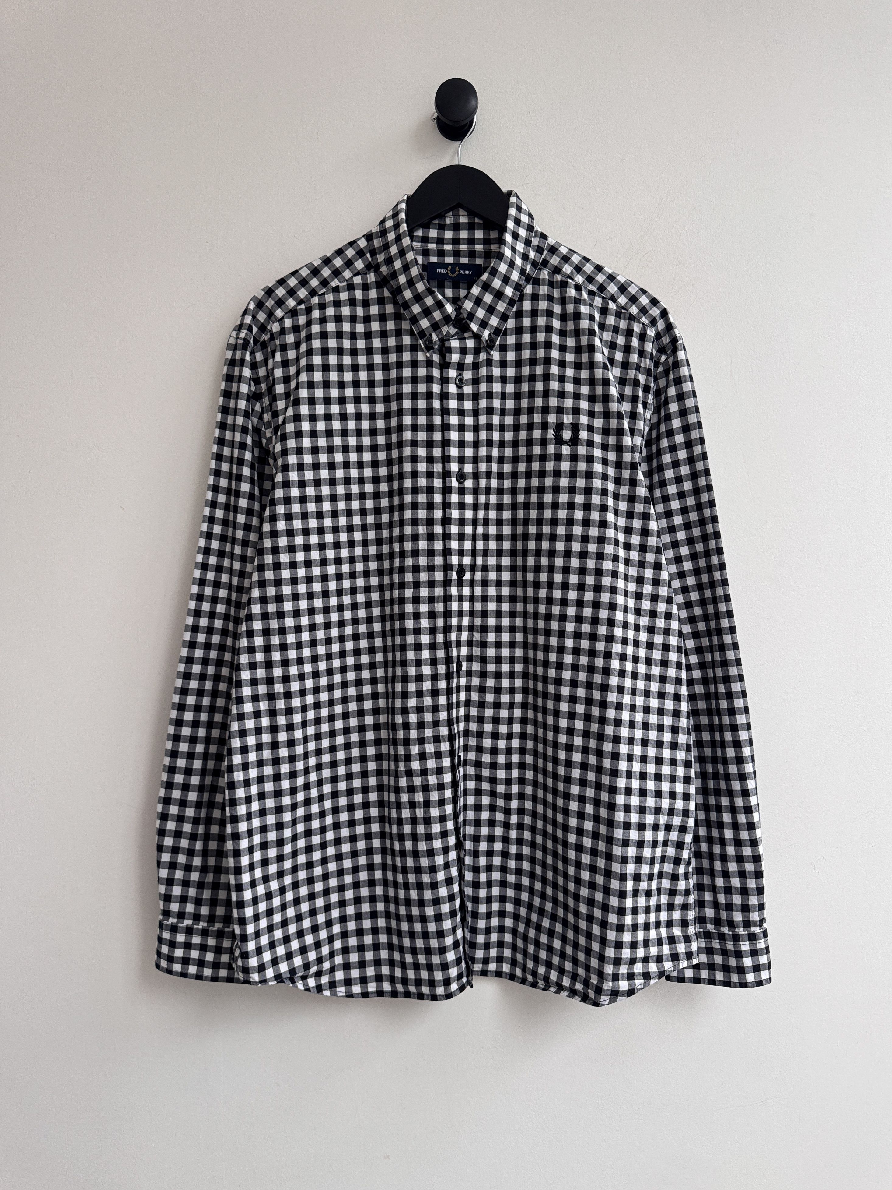 Fred Perry Fred Perry Check Black White Shirt Size US XL / EU 56 / 4 - 1 Thumbnail