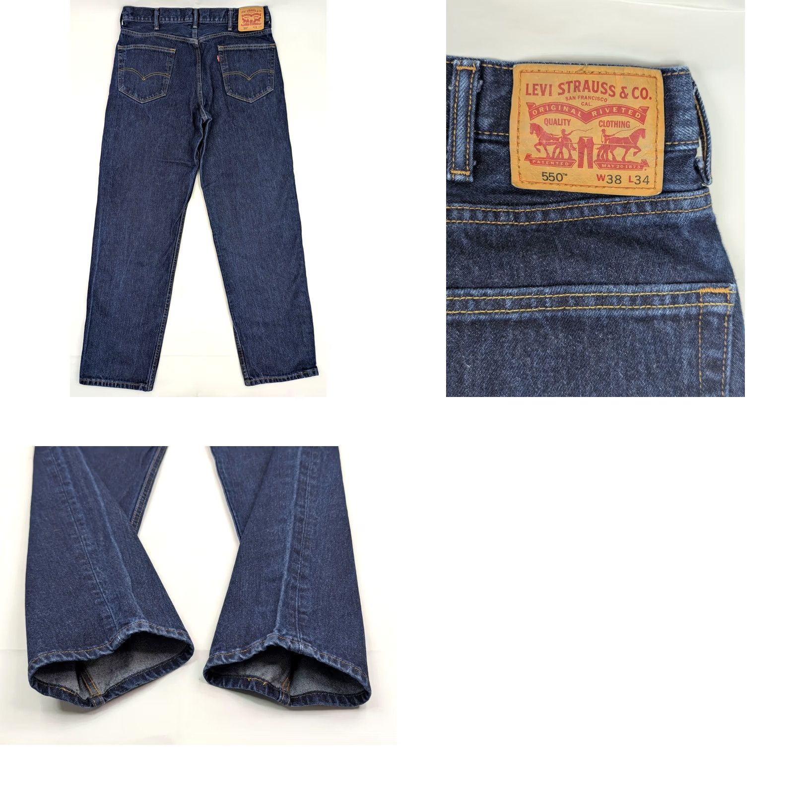 Levi's Levi’s 550 Relaxed Straight Leg Denim Jeans Men 38x34 Indigo Blue Size US 38 / EU 54 - 8 Thumbnail