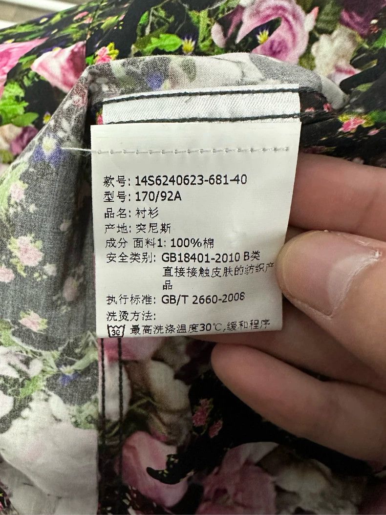 Givenchy Givenchy Size40 Floral Full Print Long Sleeve Shirt Size US XS / EU 42 / 0 - 4 Thumbnail