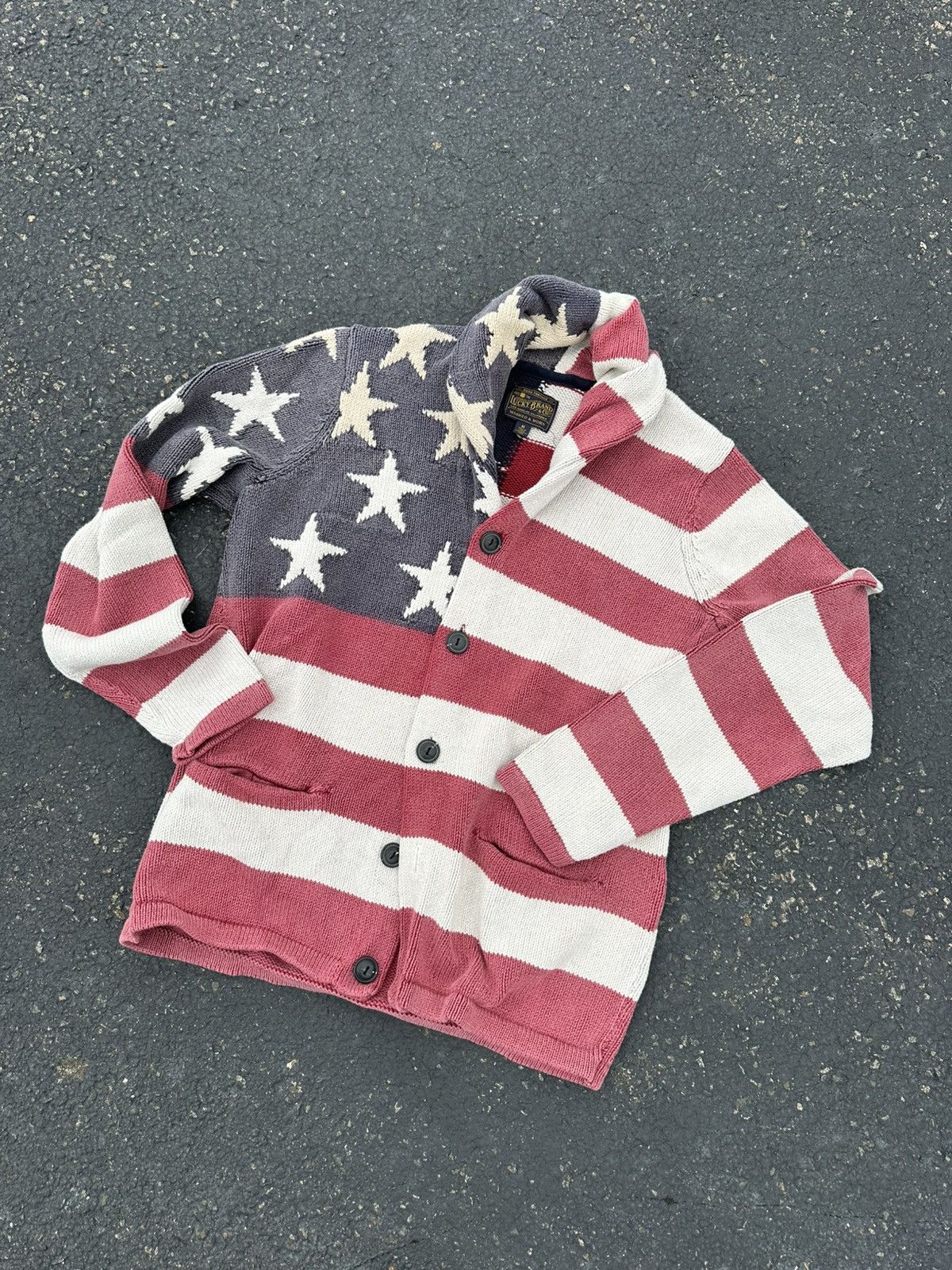 Lucky brand American flag cardigan