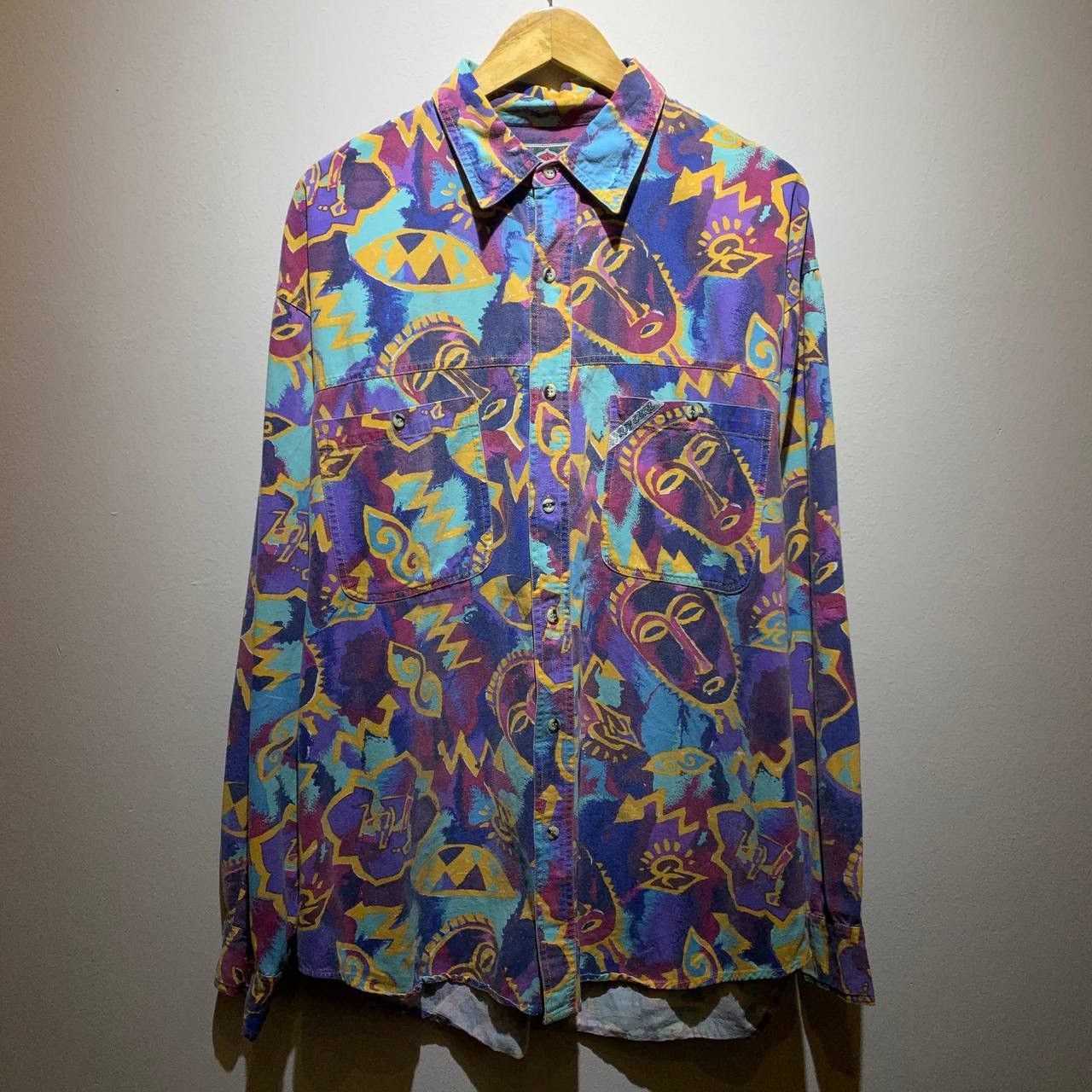 Rip Curl Vintage 90’s Ripcurl Overprint African Geometric Surfwear Size US L / EU 52-54 / 3 - 1 Thumbnail
