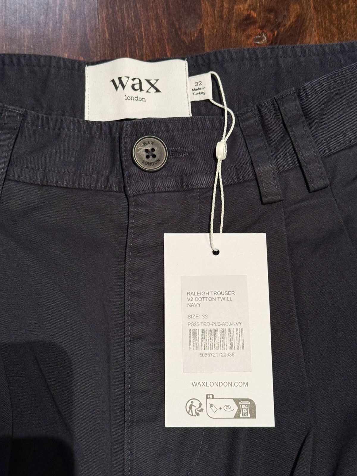 Wax London Wax London Raleigh Cotton Pleated Trousers Size US 32 / EU 48 - 6 Thumbnail