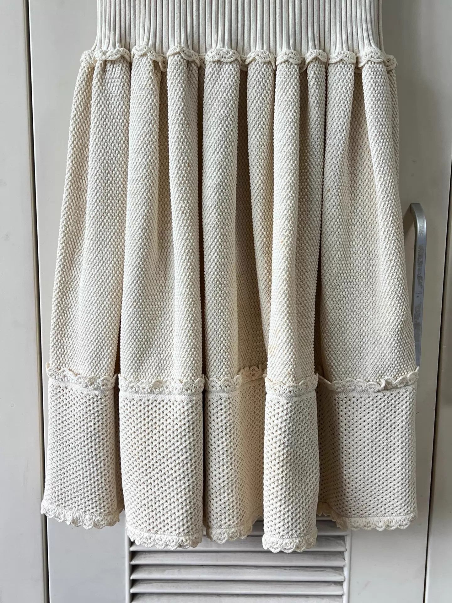 Chanel CHANEL Sleeveless Knit Dress Waist Pleated 34 IT Size XS / US 0-2 / IT 36-38 - 6 Thumbnail