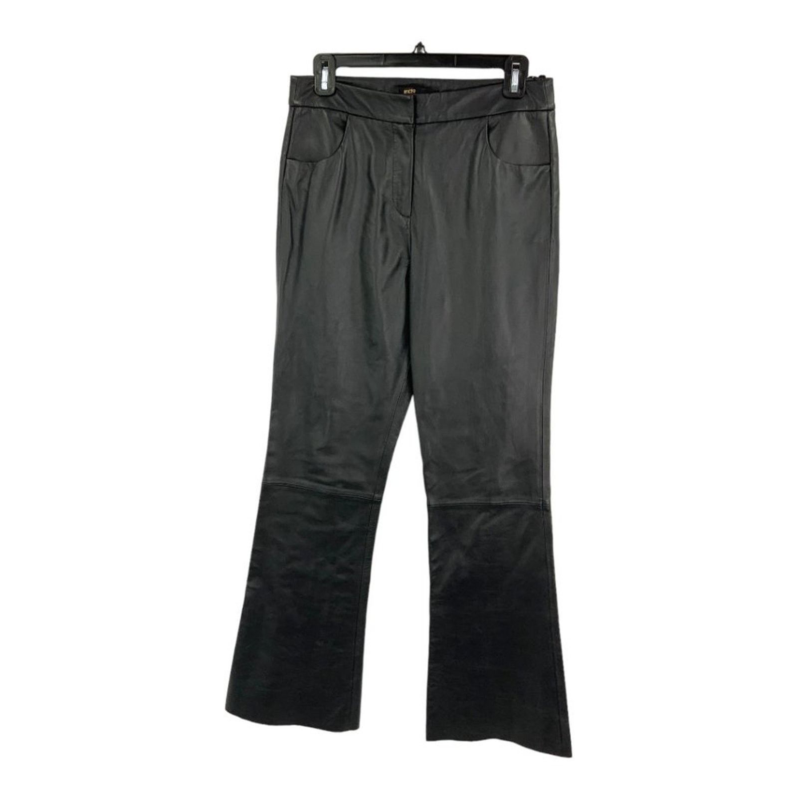 Maje Maje Black Lambskin Leather Trouser Pants 38FR Medium US Size 29" - 4 Thumbnail