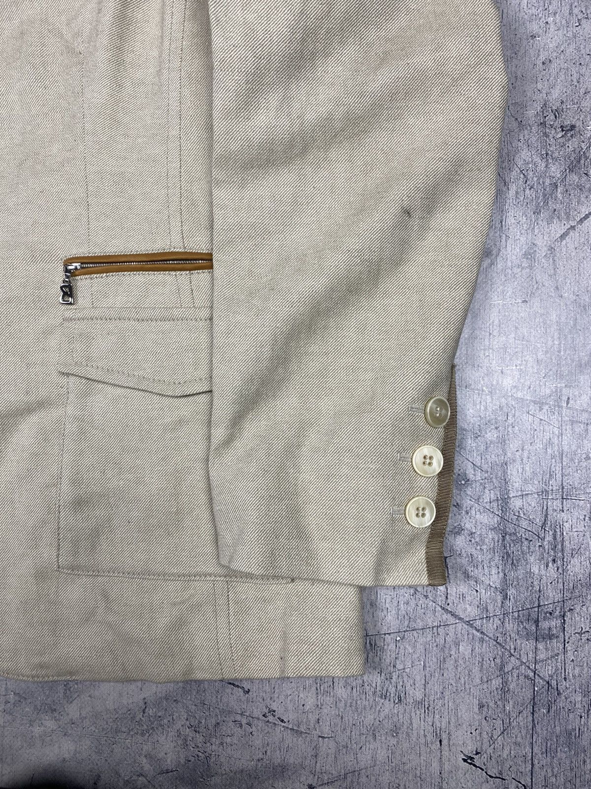 Bogner Bogner Beige Linen Cotton Tailored Blazer EU44 XL luxury Size XL / US 12-14 / IT 48-50 - 8 Thumbnail