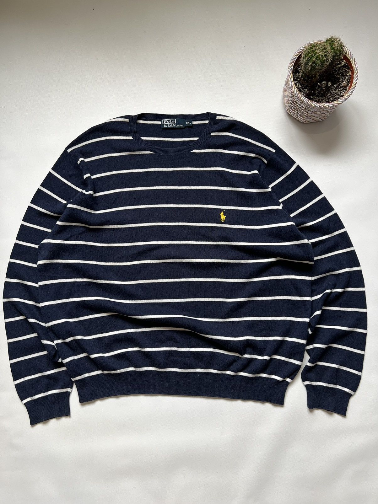 Polo Ralph Lauren Vintage Polo Ralph Lauren Striped Sweater Blue Grailed