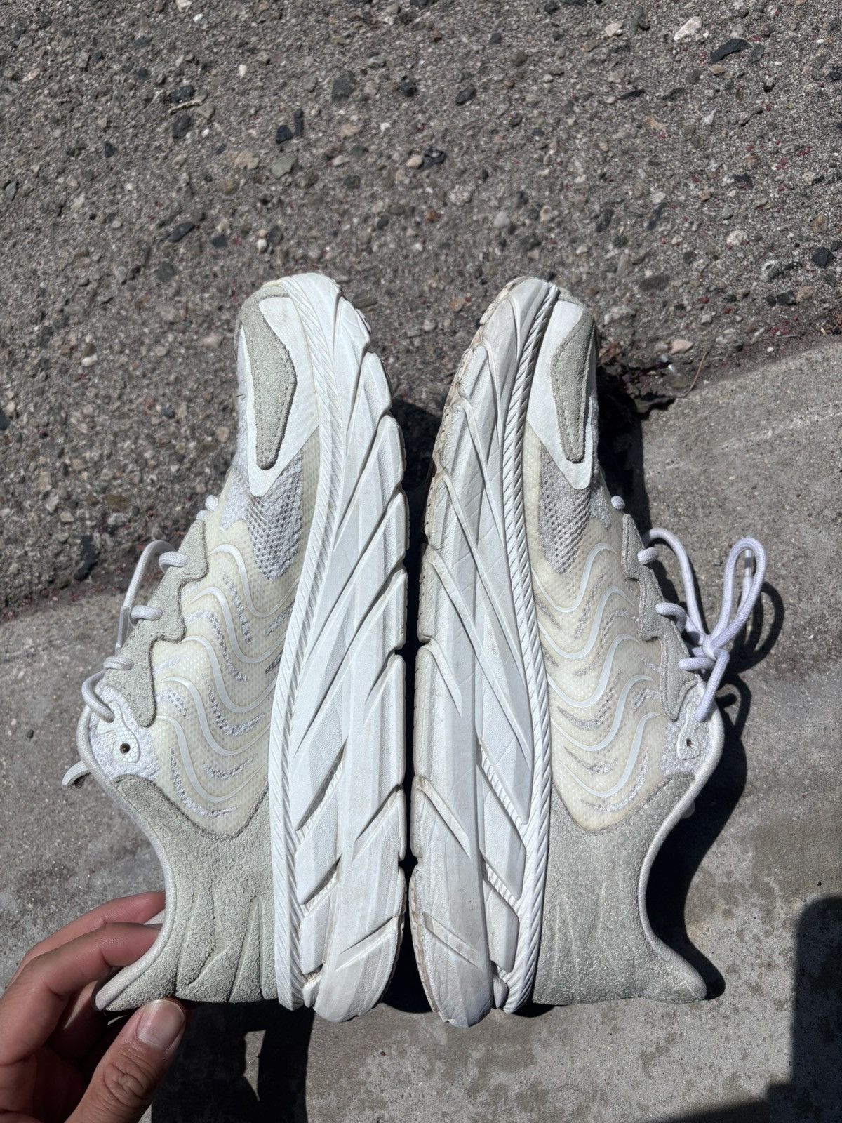 Hoka Hoka Clifton LS Off White Size US 9 / EU 42 - 5 Thumbnail