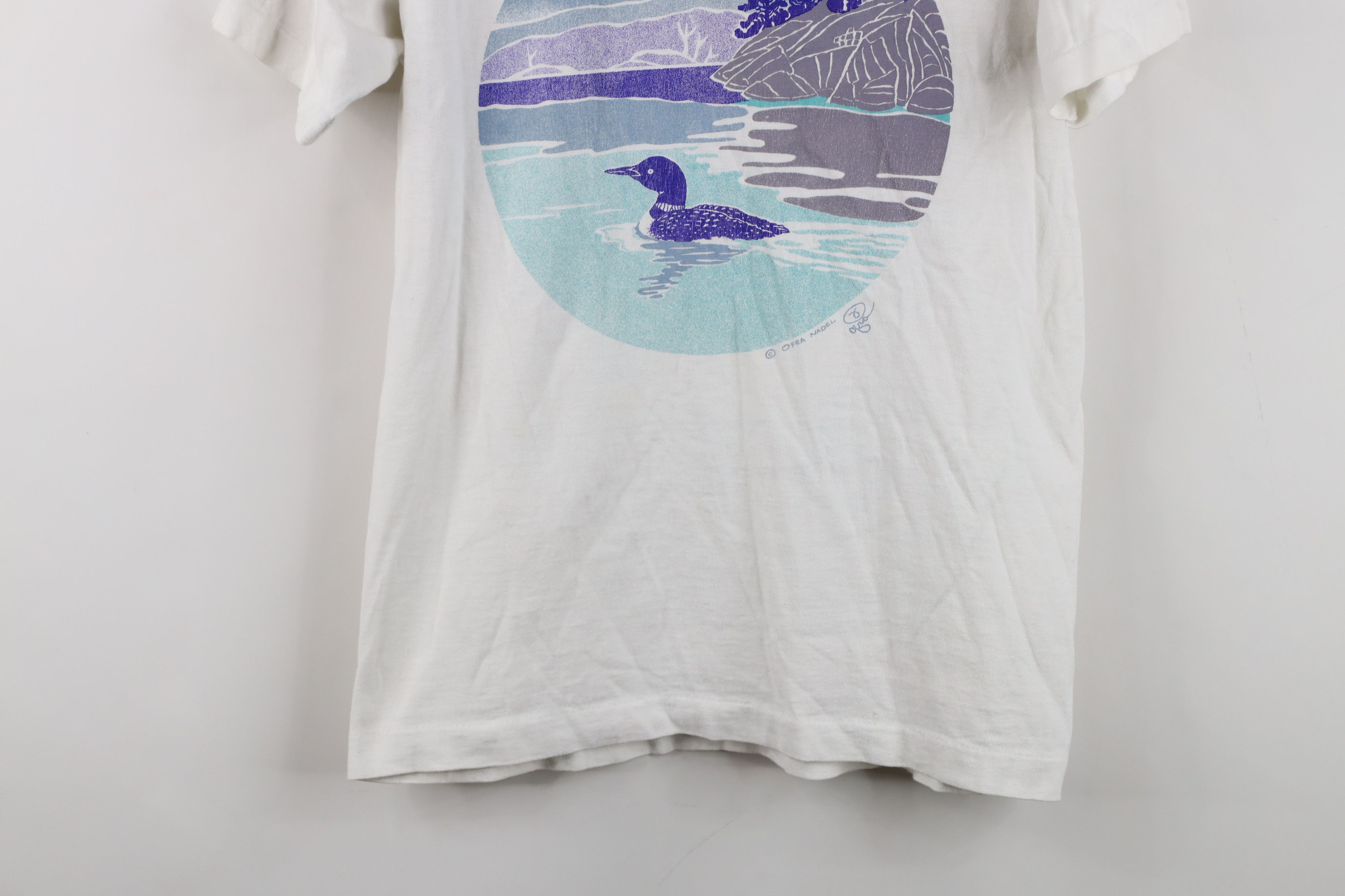 Vintage Vintage 90s Streetwear Art Nature Duck Mountains T-Shirt Size US M / EU 48-50 / 2 - 3 Thumbnail